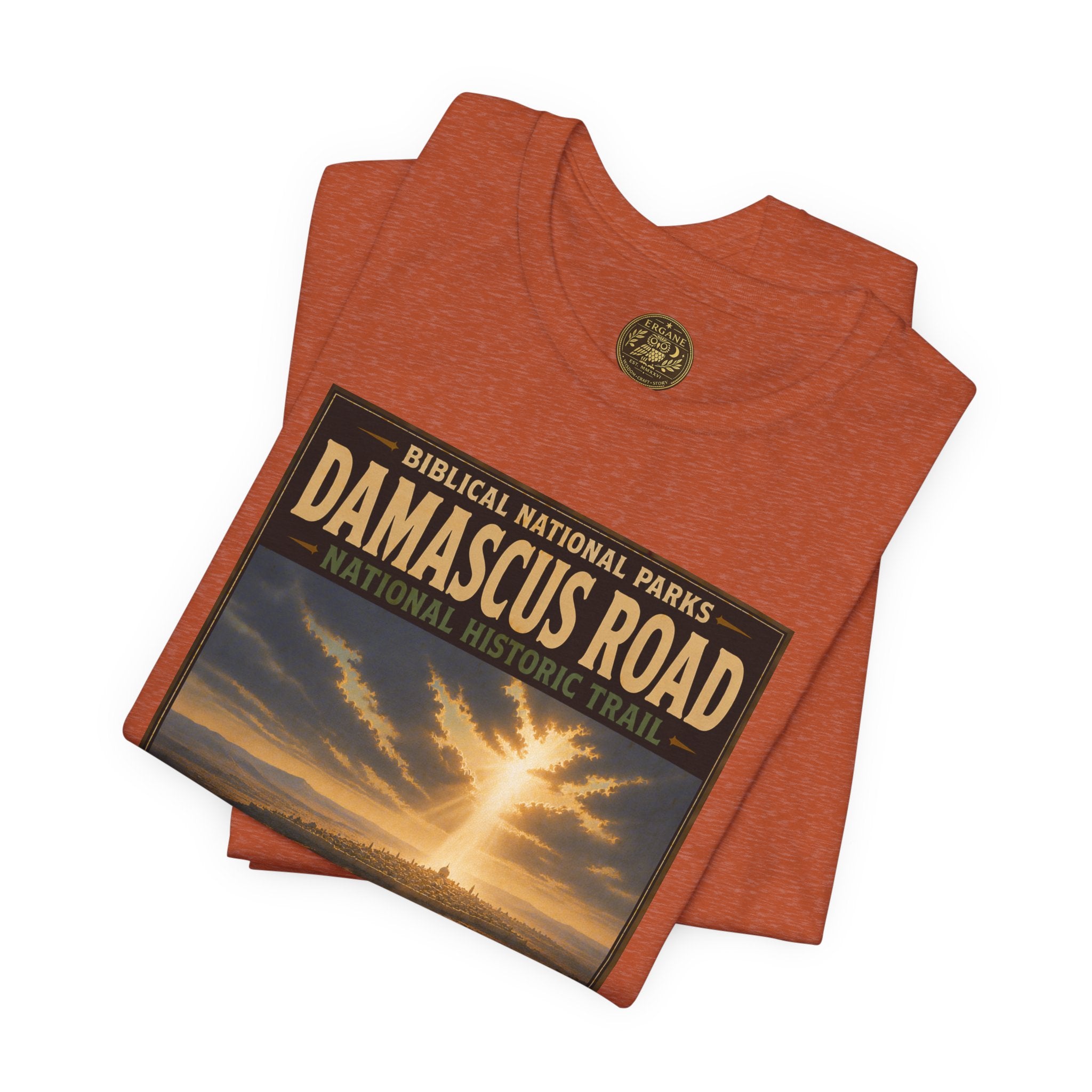 Biblical National Parks Collection VIII- The Apostles' Trails #042/049 | Acts 9 | Vintage nature poster Tee | Biblical national parks graphic shirt