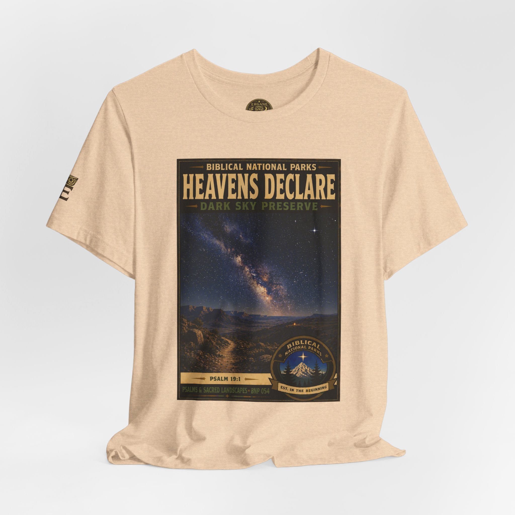 Biblical National Parks Collection IX- #054/054 -Psalms & Sacred Landscapes | Psalm 19:1 | Vintage nature poster Tee | Biblical national parks graphic shirt