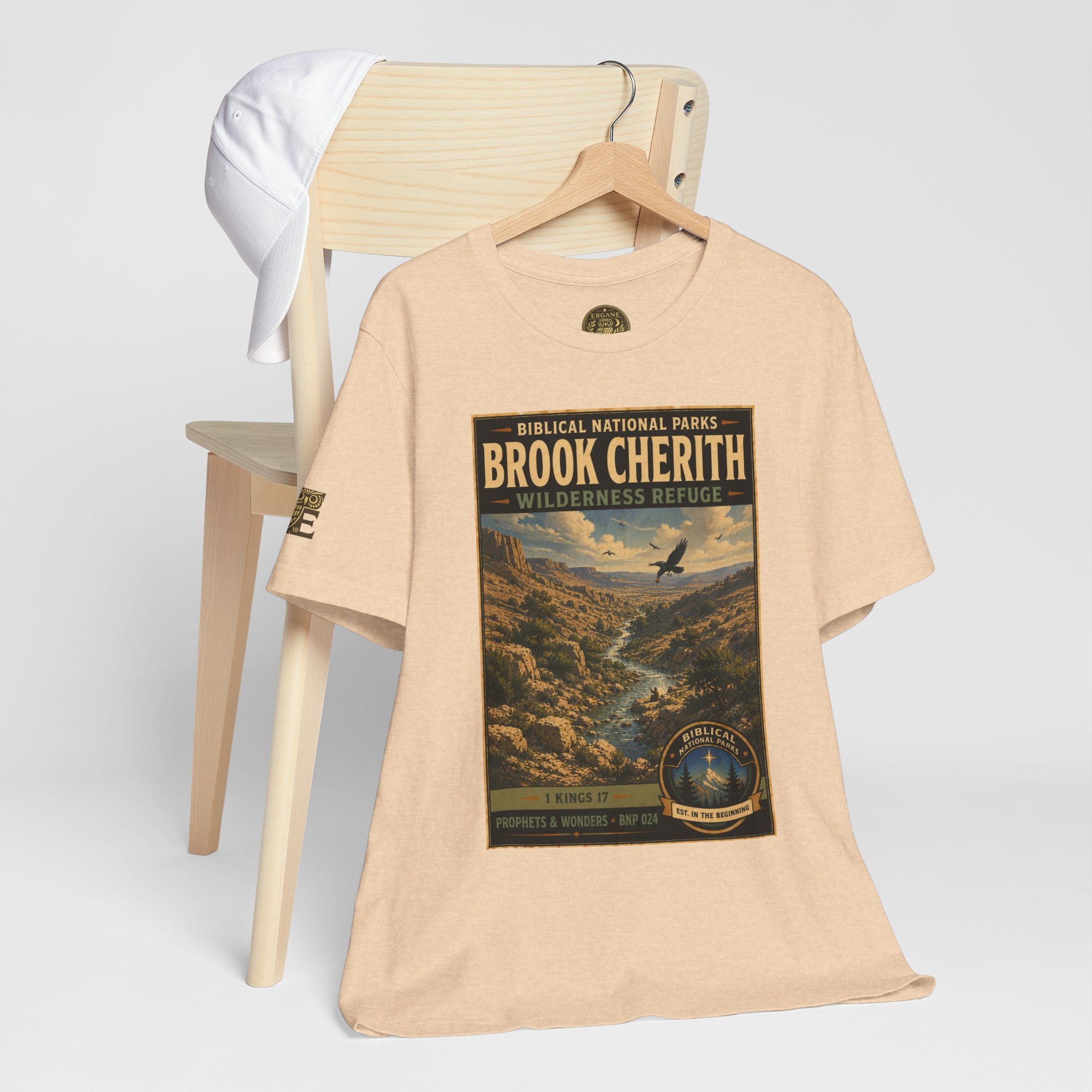 Biblical National Parks Collection V- Prophets & Wonders #024/030 1 Kings 17 | Vintage nature poster Tee | Biblical national parks graphic shirt