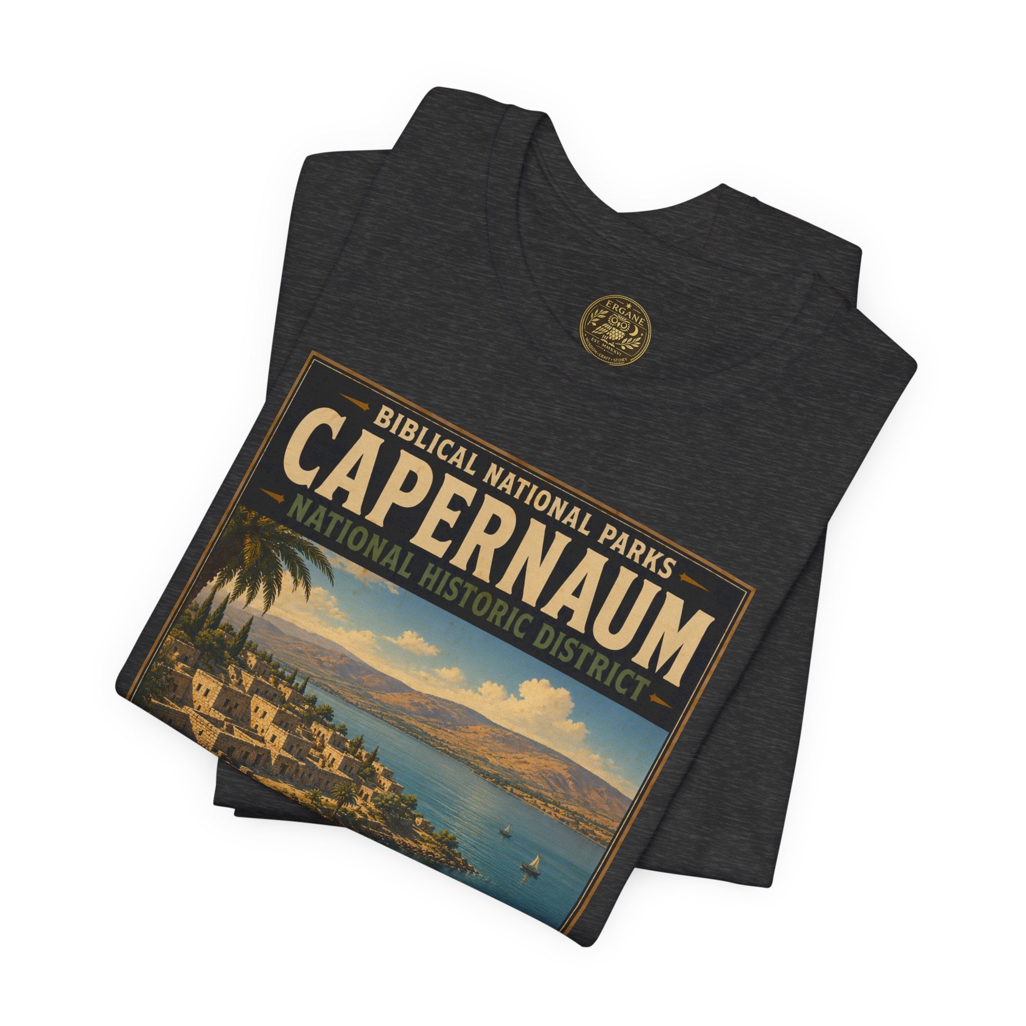Biblical National Parks Collection VI- Galilee #032/035 Matthew 4 & Mark 1-2 | Vintage nature poster Tee | Biblical national parks graphic shirt
