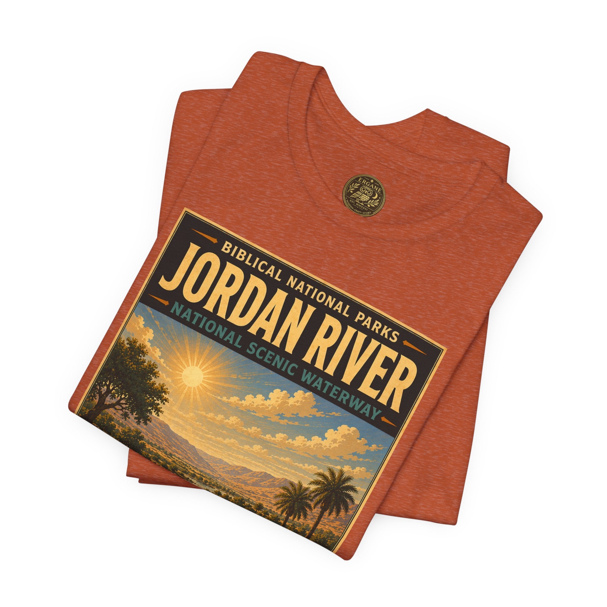 Biblical National Parks Collection III- The Promised Land #015/018 Joshua 3 | Vintage nature poster Tee | Biblical national parks graphic shirt