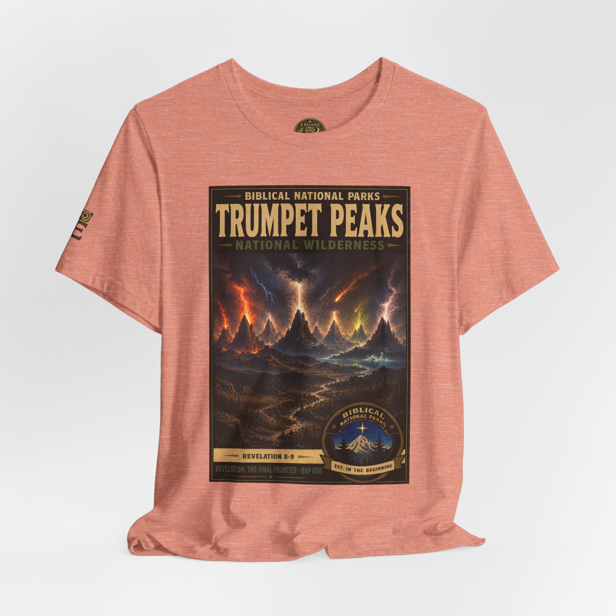 Biblical National Parks Collection X- #058/061 - Revelation: The Final Frontier | Revelation 8-9 | Vintage nature poster Tee | Biblical national parks graphic shirt
