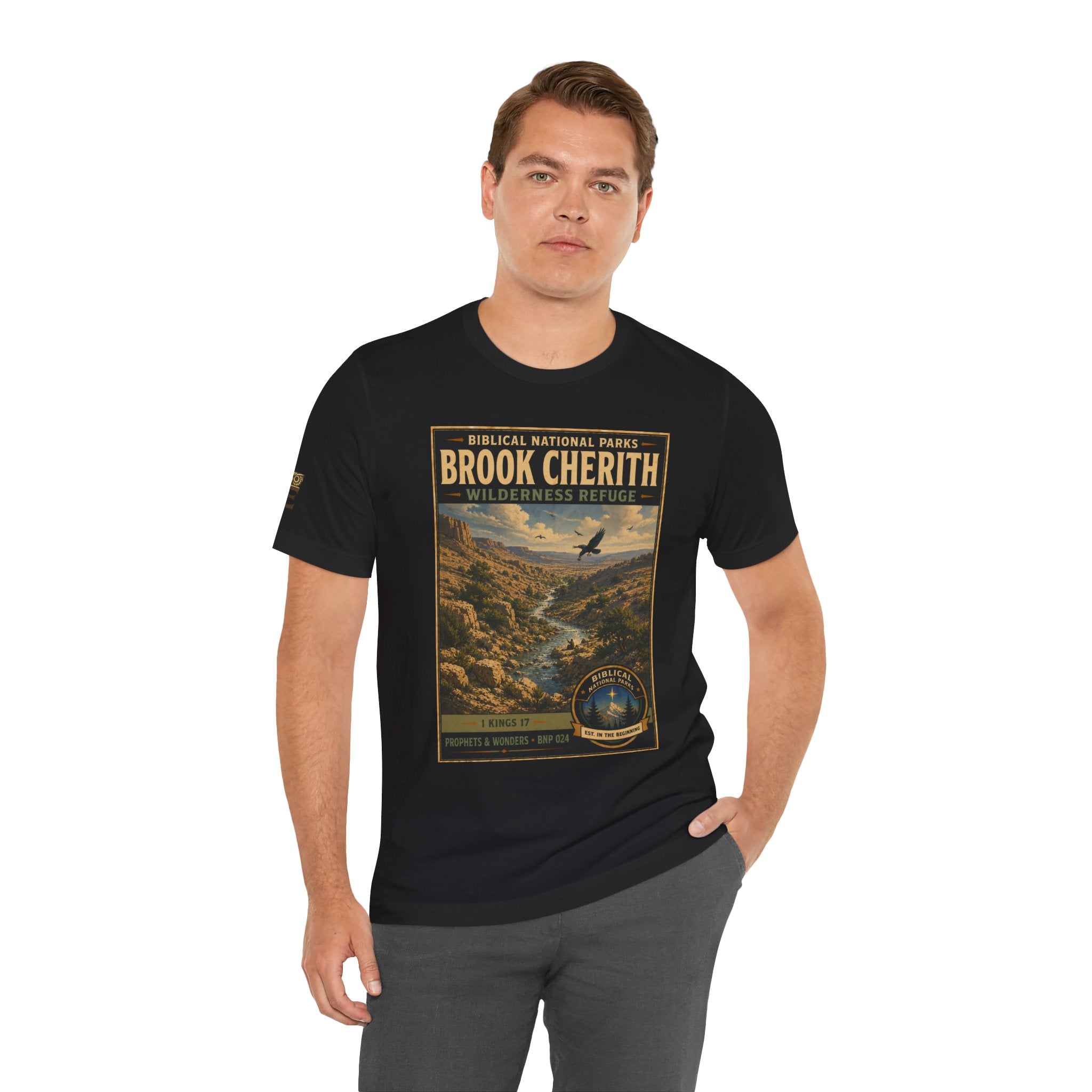 Biblical National Parks Collection V- Prophets & Wonders #024/030 1 Kings 17 | Vintage nature poster Tee | Biblical national parks graphic shirt