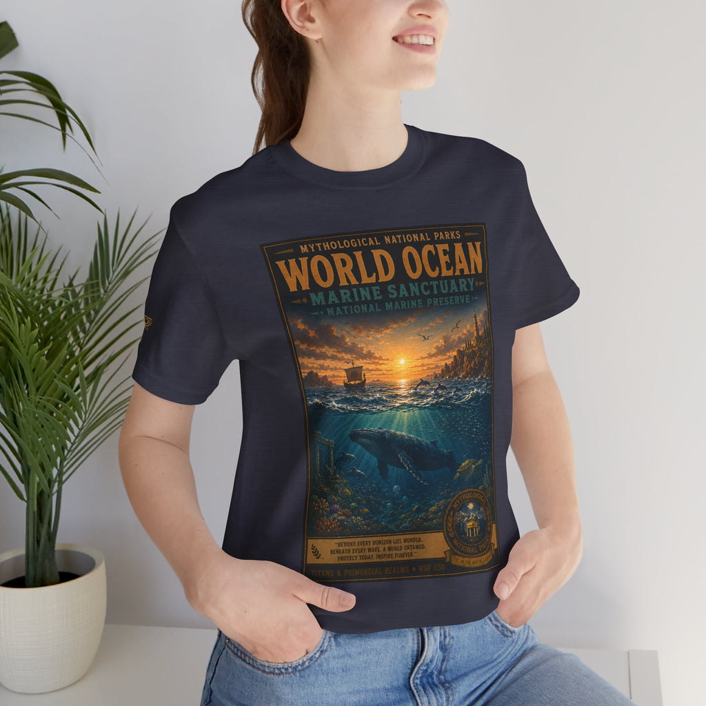Mythological National Parks COLLECTION V- #050-050 TITANS & PRIMORDIAL REALMS | Vintage nature poster Tee | Mythological National Parks graphic shirt