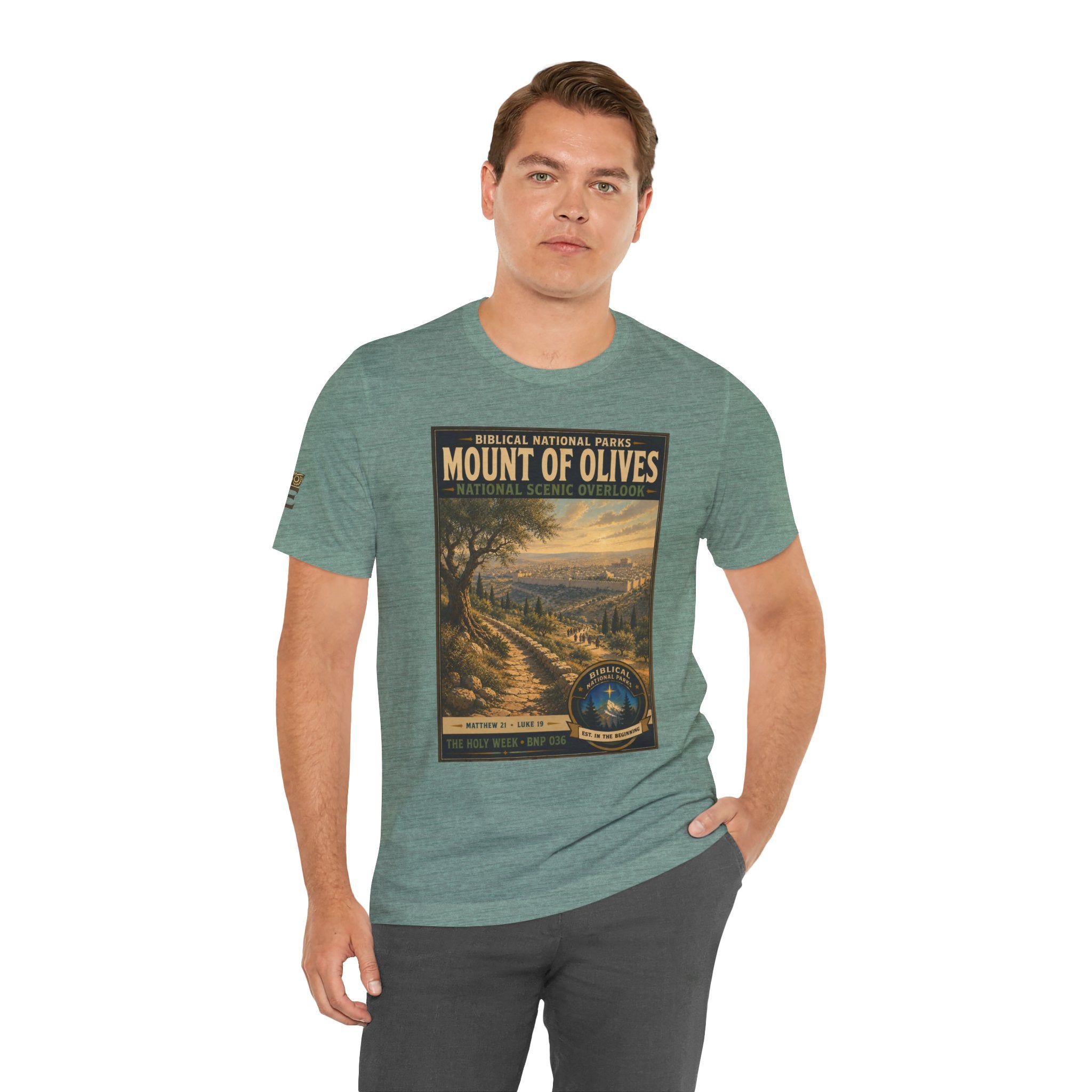 Biblical National Parks Collection VII- The Holy Week #036/041 | Matthew 21 - Luke 19 | Vintage nature poster Tee | Biblical national parks graphic shirt