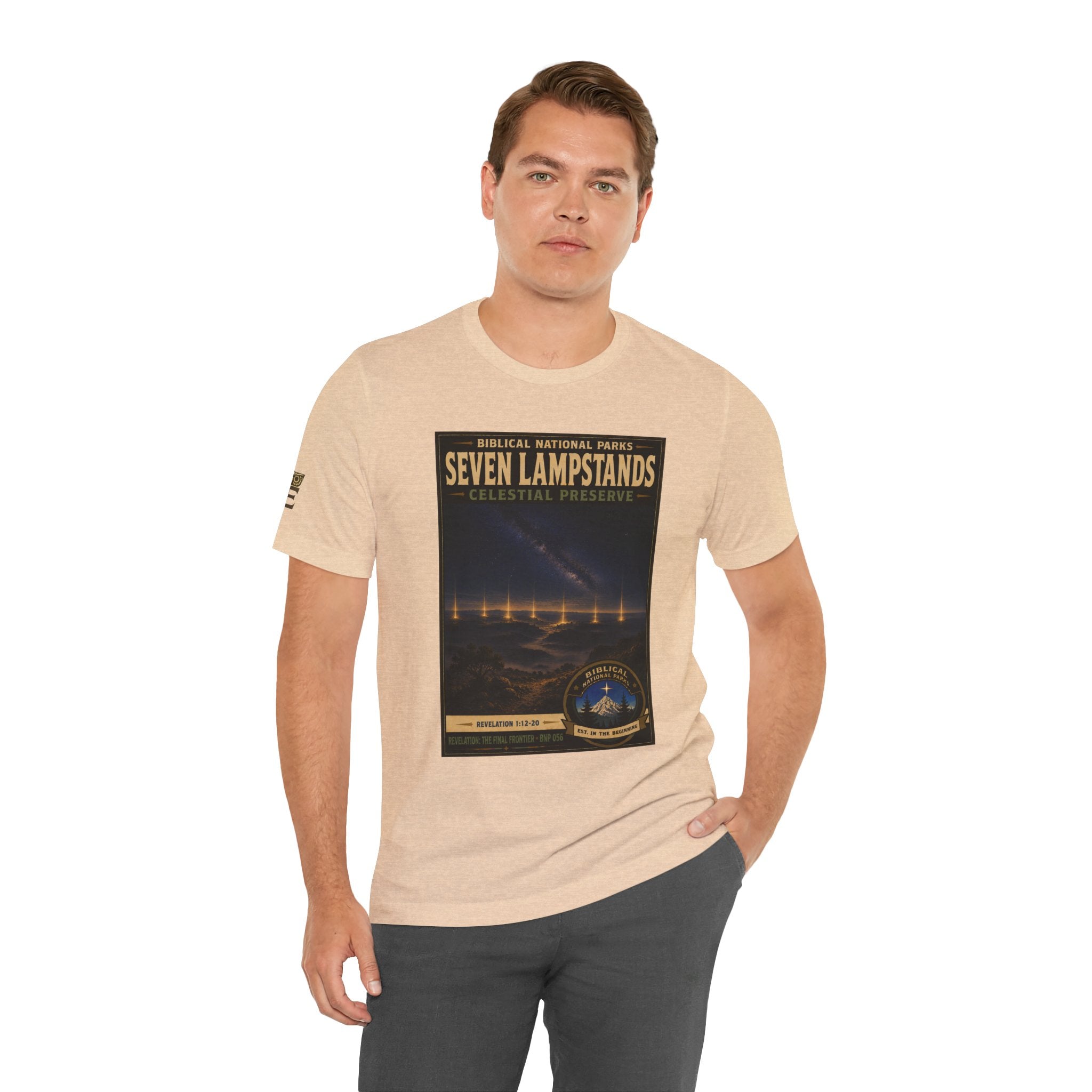 Biblical National Parks Collection X- #056/061 - Revelation: The Final Frontier | Revelation 1: 12-20 | Vintage nature poster Tee | Biblical national parks graphic shirt