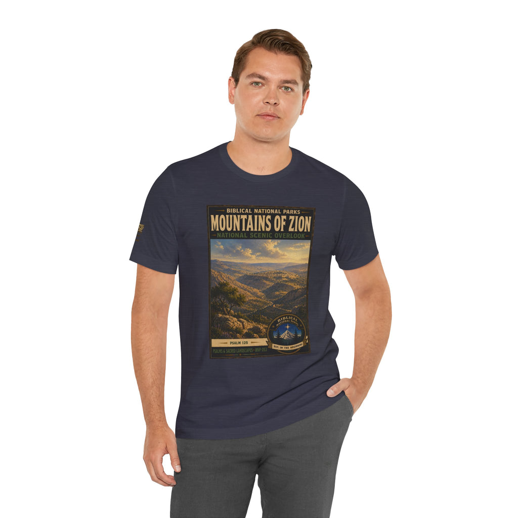 Biblical National Parks Collection IX- #053/054 -Psalms & Sacred Landscapes | Psalm 125 | Vintage nature poster Tee | Biblical national parks graphic shirt