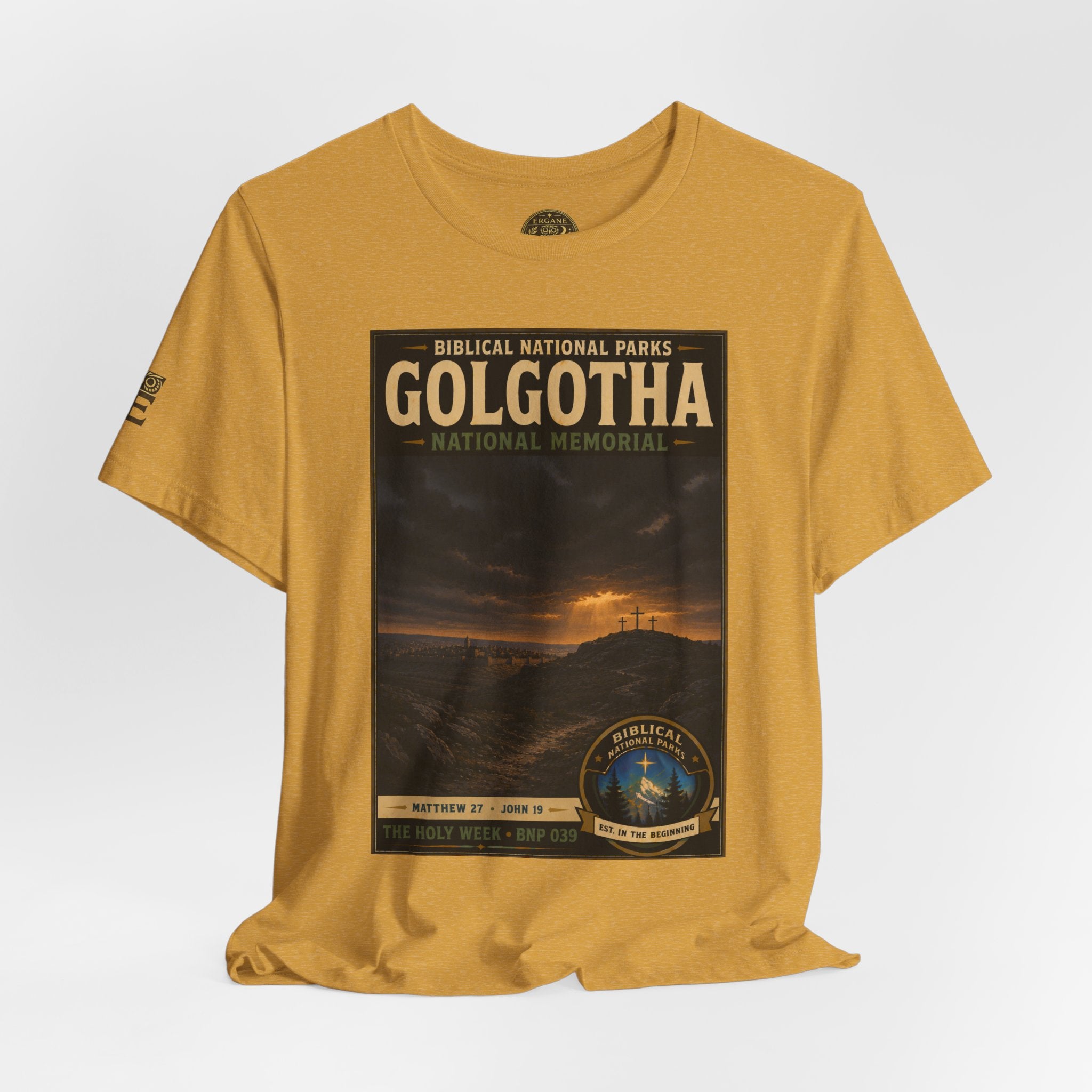 Biblical National Parks Collection VII- The Holy Week #039/041 | Matthew 27 - John 19 | Vintage nature poster Tee | Biblical national parks graphic shirt