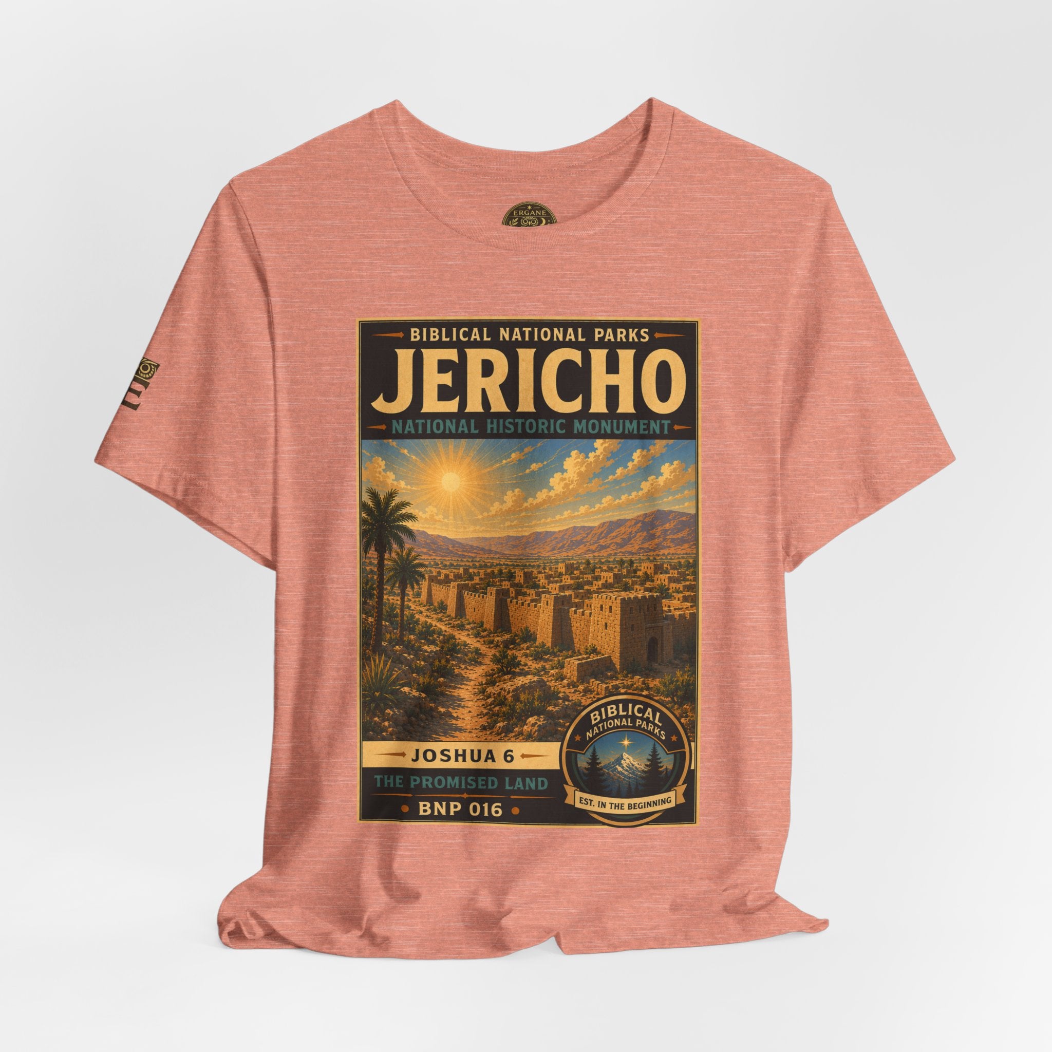 Biblical National Parks Collection III- The Promised Land #016/018 Joshua 6 | Vintage nature poster Tee | Biblical national parks graphic shirt