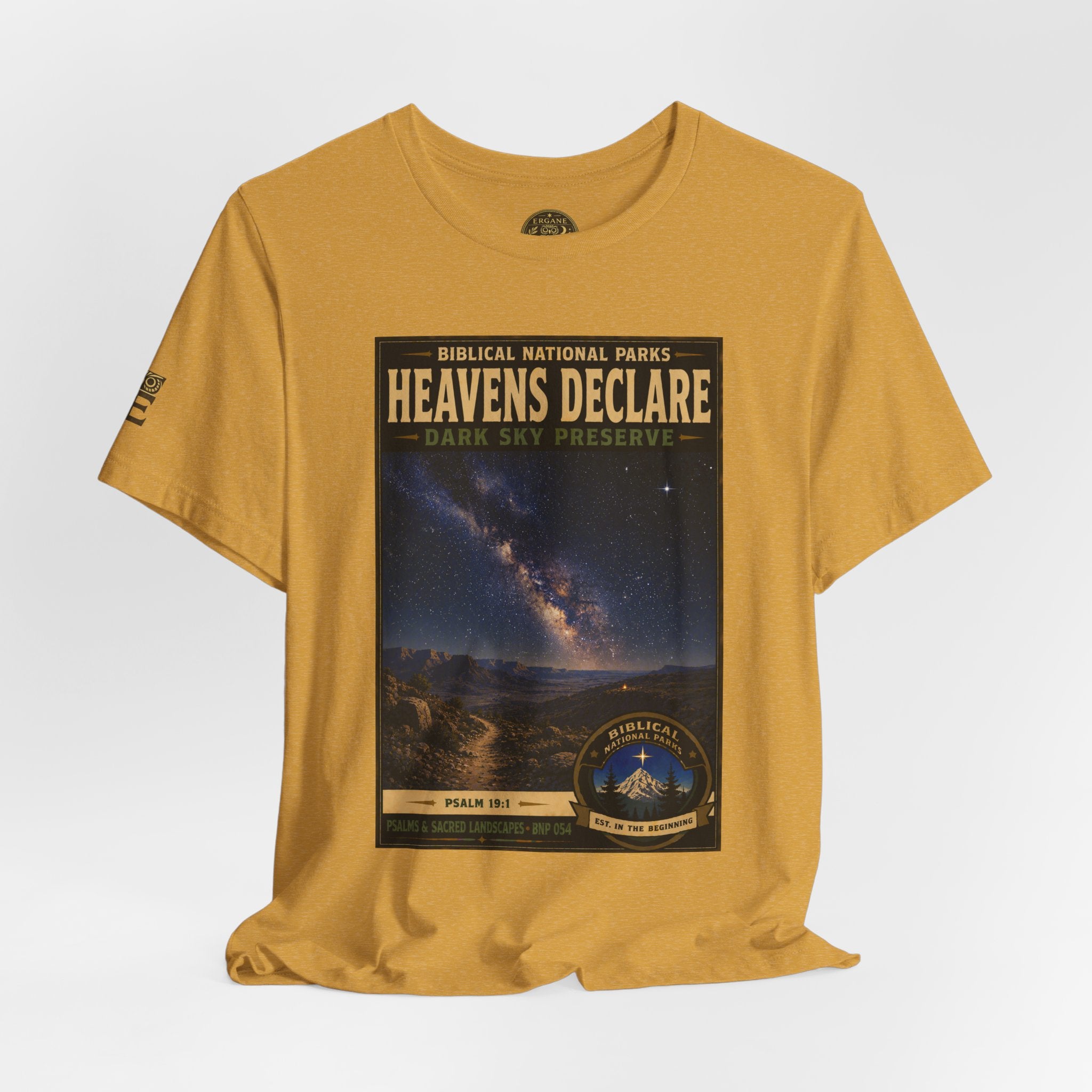 Biblical National Parks Collection IX- #054/054 -Psalms & Sacred Landscapes | Psalm 19:1 | Vintage nature poster Tee | Biblical national parks graphic shirt