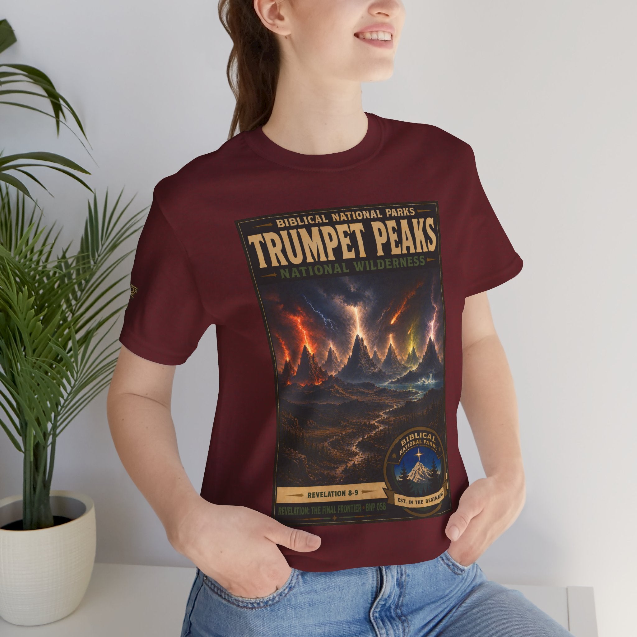 Biblical National Parks Collection X- #058/061 - Revelation: The Final Frontier | Revelation 8-9 | Vintage nature poster Tee | Biblical national parks graphic shirt