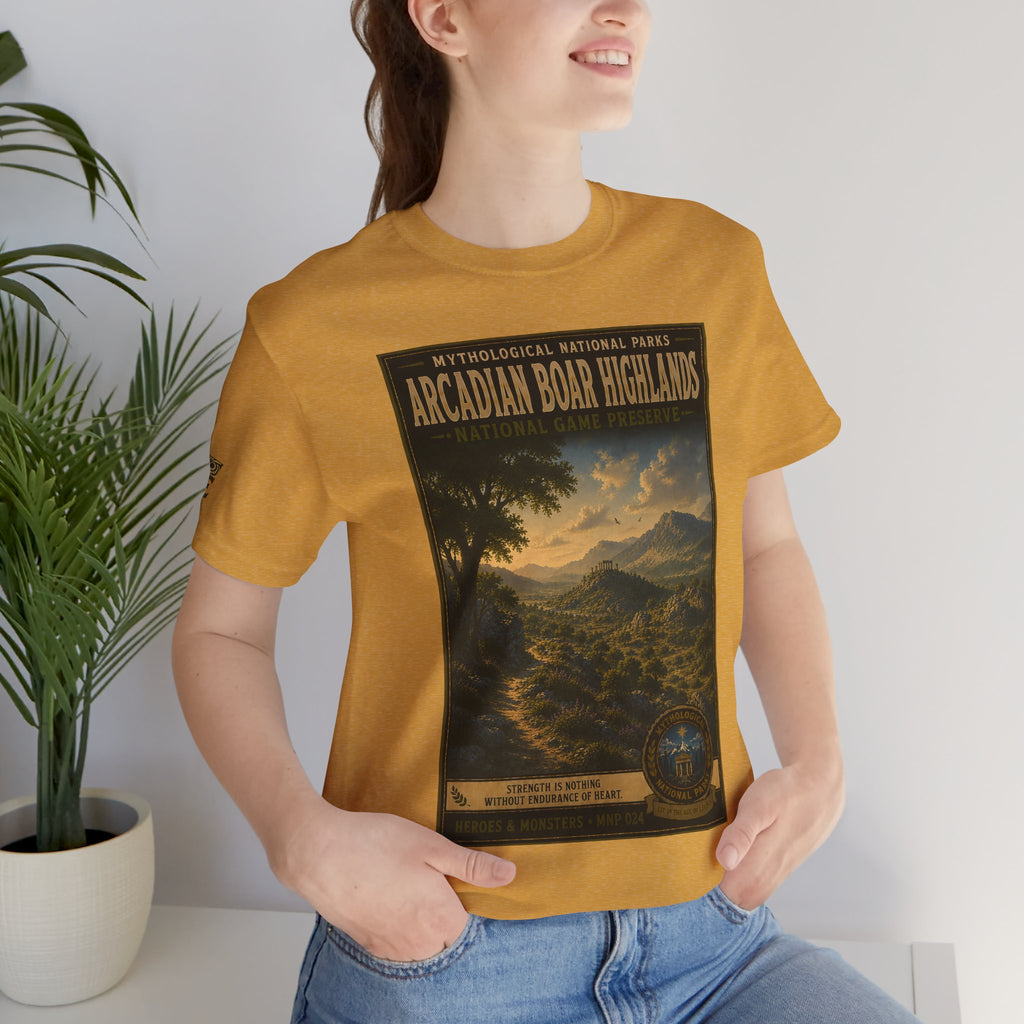 Mythological National Parks Collection III- #024-028 - Heros & Monsters | Vintage nature poster Tee | Mythological National Parks graphic shirt