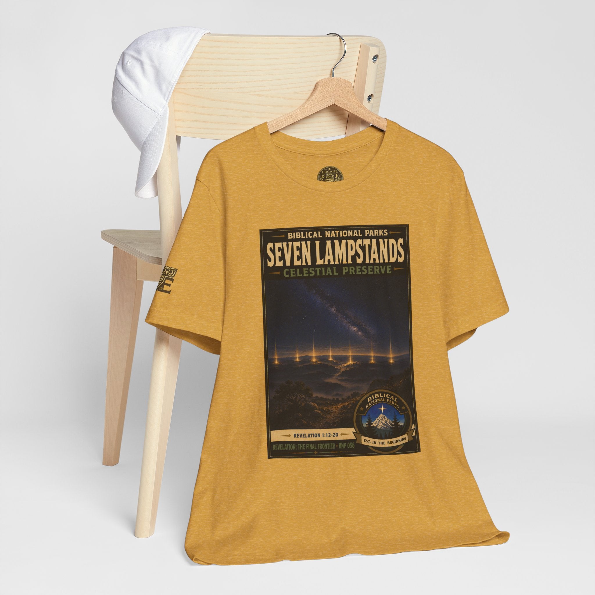 Biblical National Parks Collection X- #056/061 - Revelation: The Final Frontier | Revelation 1: 12-20 | Vintage nature poster Tee | Biblical national parks graphic shirt