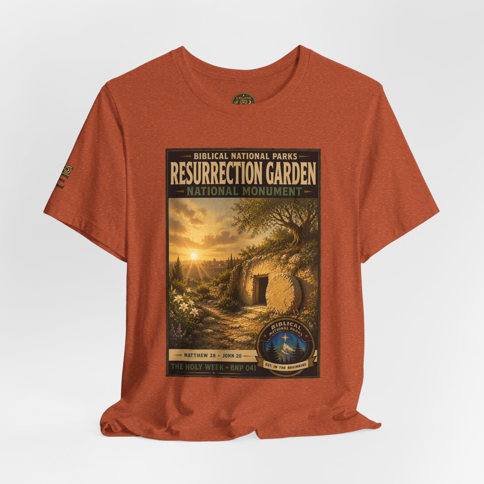 Biblical National Parks Collection VII- The Holy Week #041/041 | Matthew 28 - John 20 | Vintage nature poster Tee | Biblical national parks graphic shirt