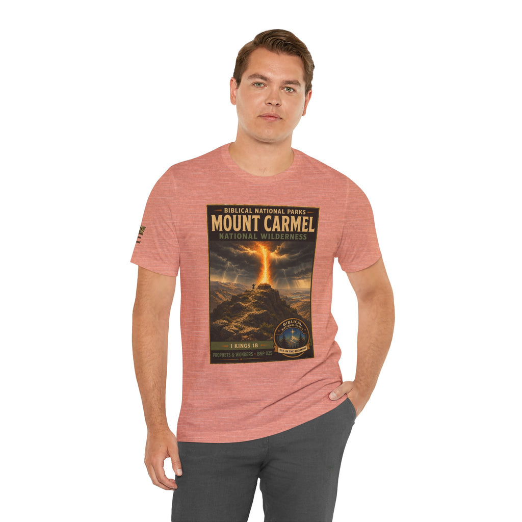 Biblical National Parks Collection V- Prophets & Wonders #025/030 1 Kings 18 | Vintage nature poster Tee | Biblical national parks graphic shirt