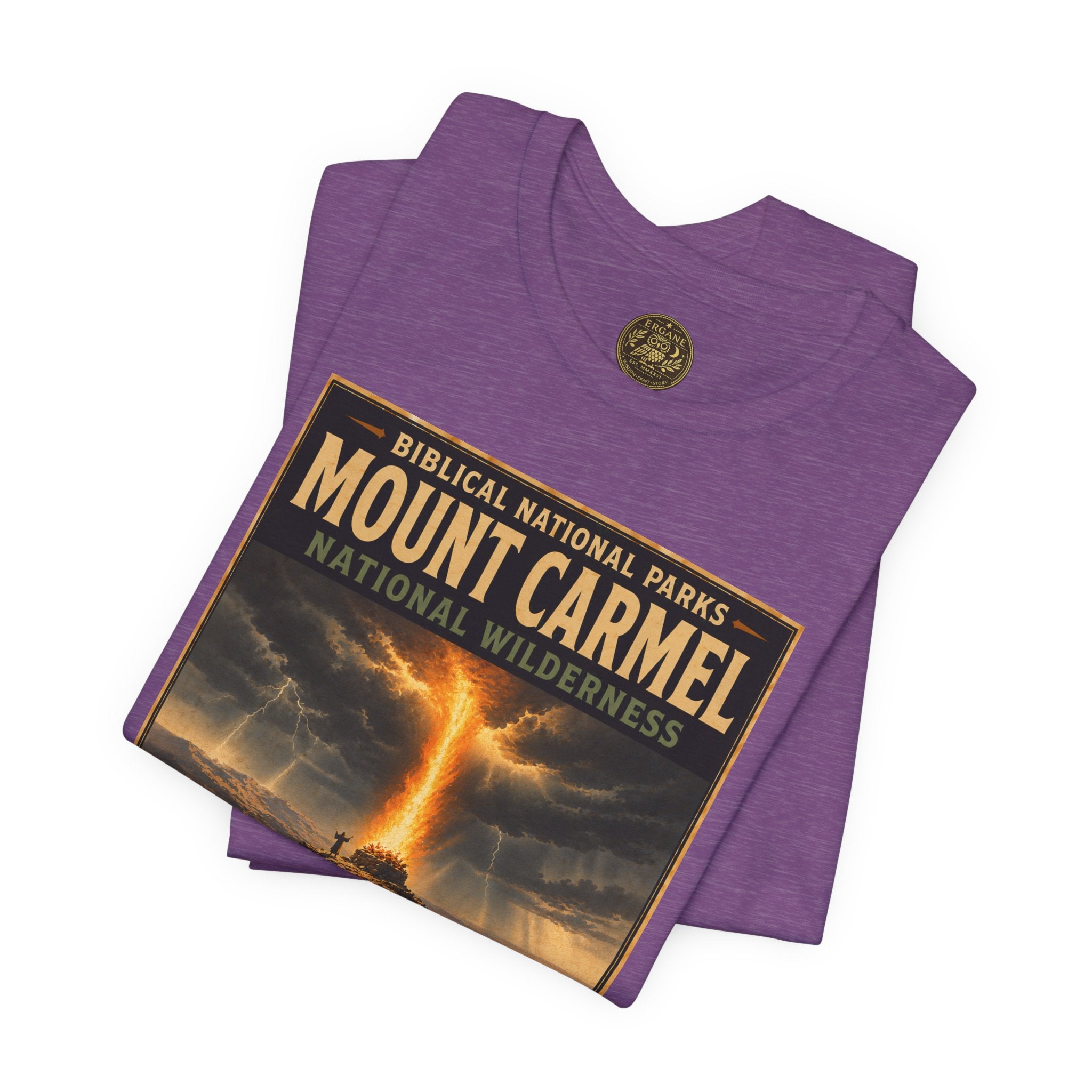 Biblical National Parks Collection V- Prophets & Wonders #025/030 1 Kings 18 | Vintage nature poster Tee | Biblical national parks graphic shirt