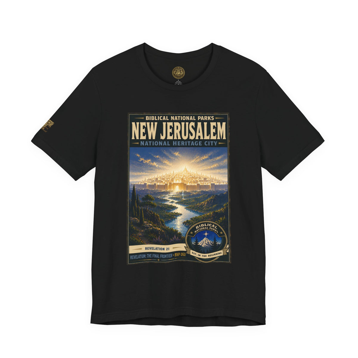 Biblical National Parks Collection X- #060/061 - Revelation: The Final Frontier | Revelation 21 | Vintage nature poster Tee | Biblical national parks graphic shirt 2