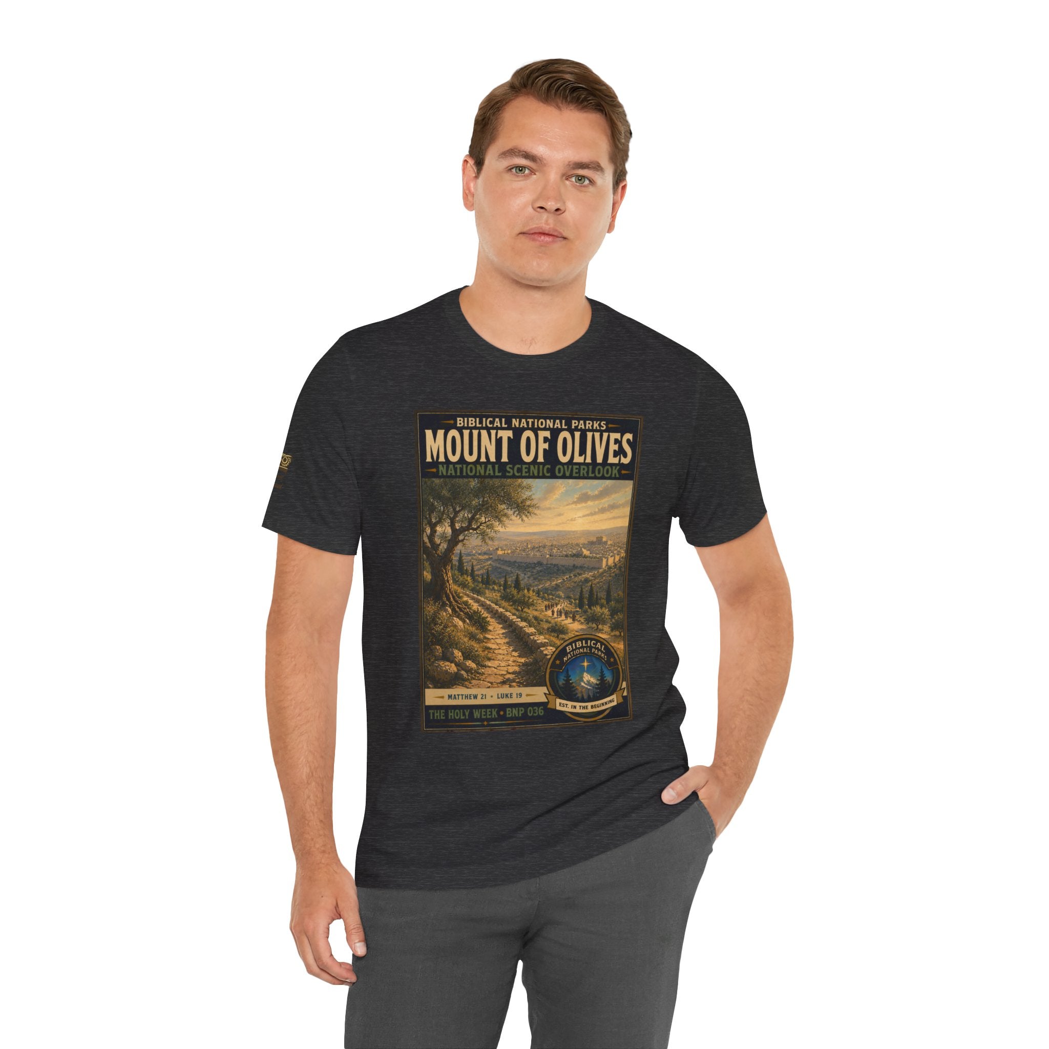 Biblical National Parks Collection VII- The Holy Week #036/041 | Matthew 21 - Luke 19 | Vintage nature poster Tee | Biblical national parks graphic shirt
