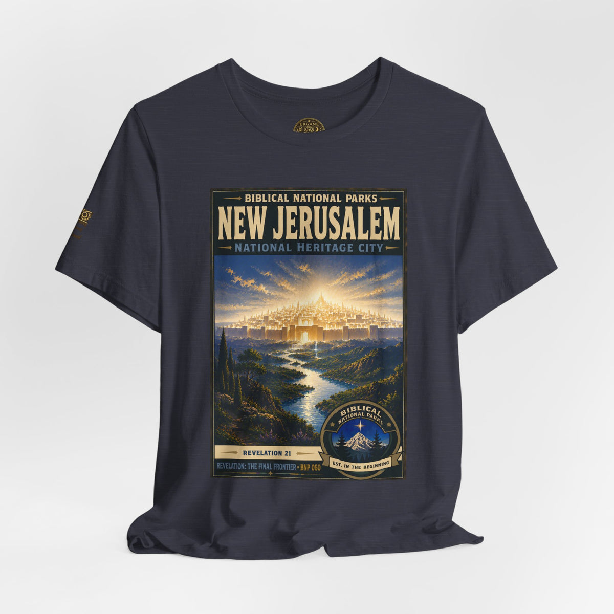 Biblical National Parks Collection X- #060/061 - Revelation: The Final Frontier | Revelation 21 | Vintage nature poster Tee | Biblical national parks graphic shirt 2