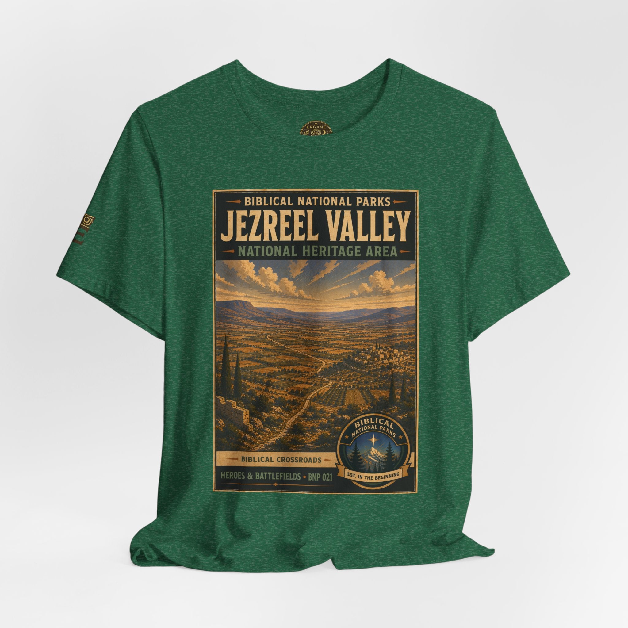 Biblical National Parks Collection IV- Heros & Battlefields #021/023 Biblical Crossroads | Vintage nature poster Tee | Biblical national parks graphic shirt