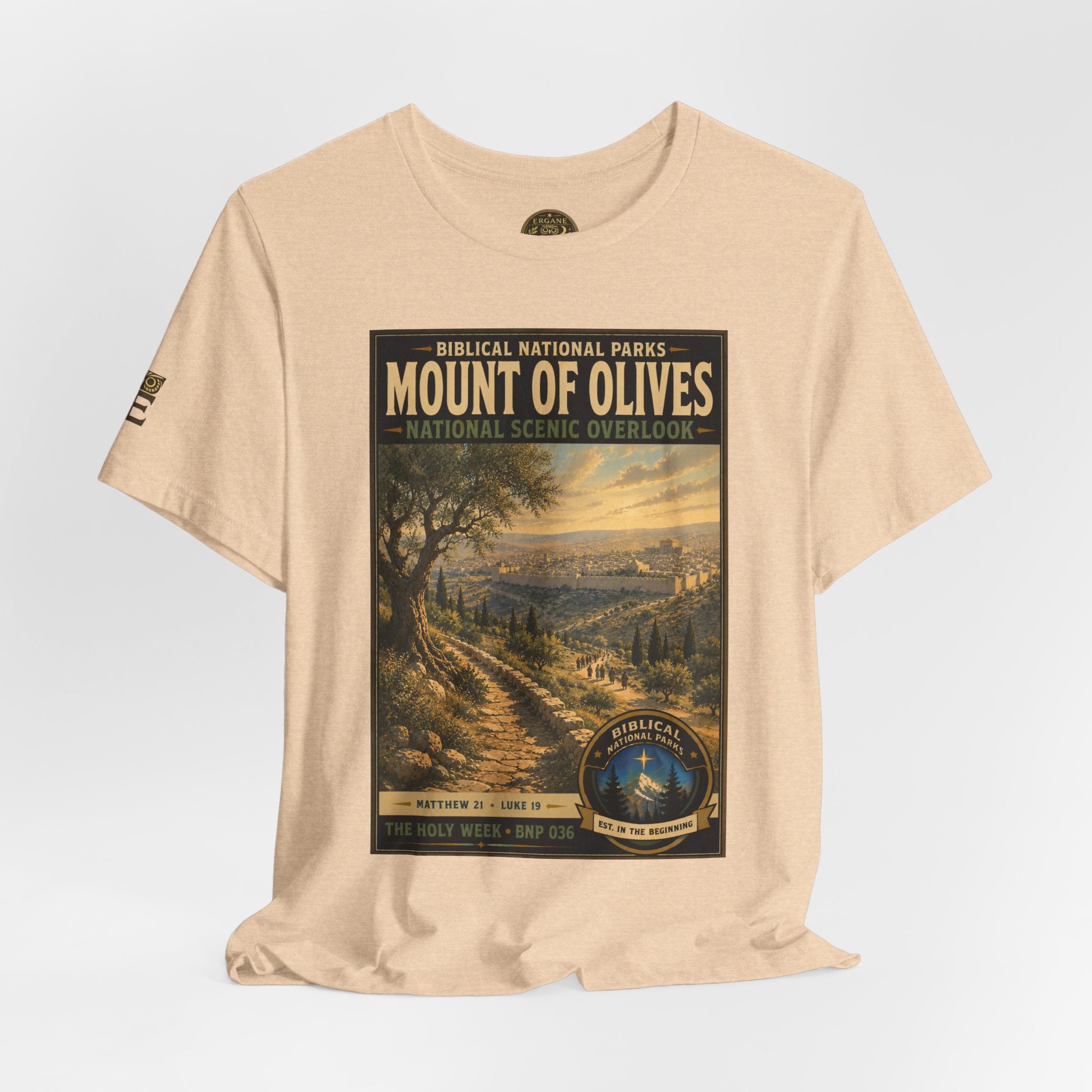 Biblical National Parks Collection VII- The Holy Week #036/041 | Matthew 21 - Luke 19 | Vintage nature poster Tee | Biblical national parks graphic shirt