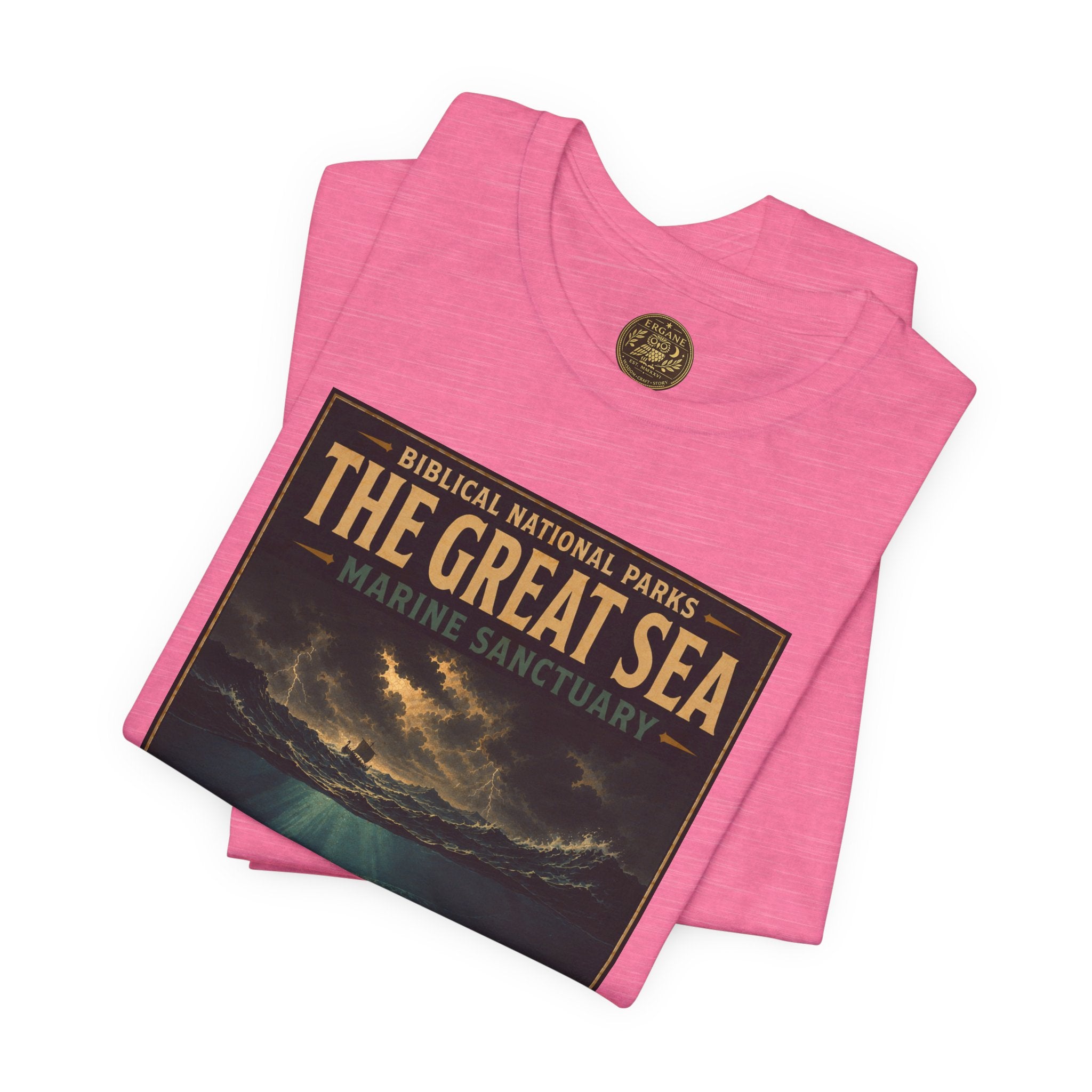 Biblical National Parks Collection V- Prophets & Wonders #030/030 Jonah 1-2 | Vintage nature poster Tee | Biblical national parks graphic shirt