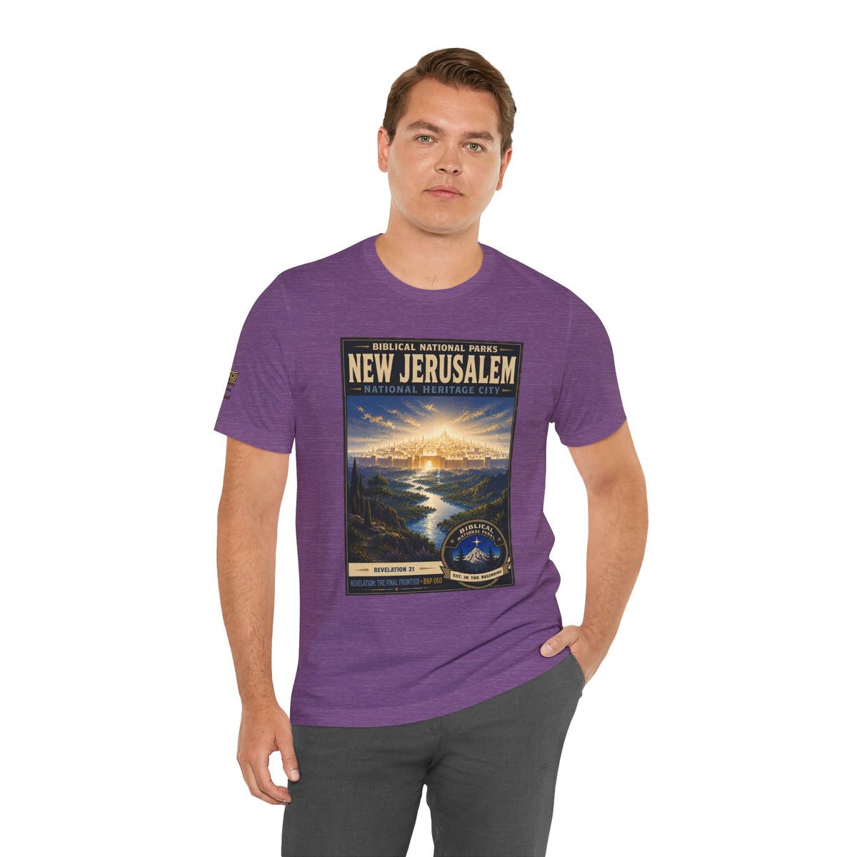 Biblical National Parks Collection X- #060/061 - Revelation: The Final Frontier | Revelation 21 | Vintage nature poster Tee | Biblical national parks graphic shirt 2