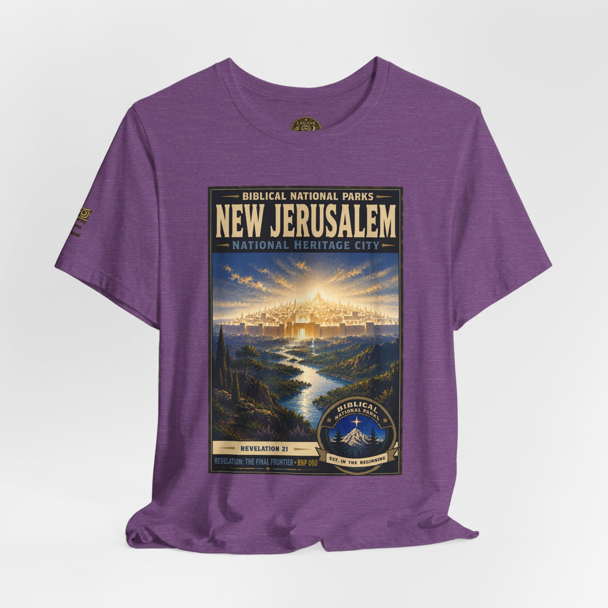 Biblical National Parks Collection X- #060/061 - Revelation: The Final Frontier | Revelation 21 | Vintage nature poster Tee | Biblical national parks graphic shirt 2