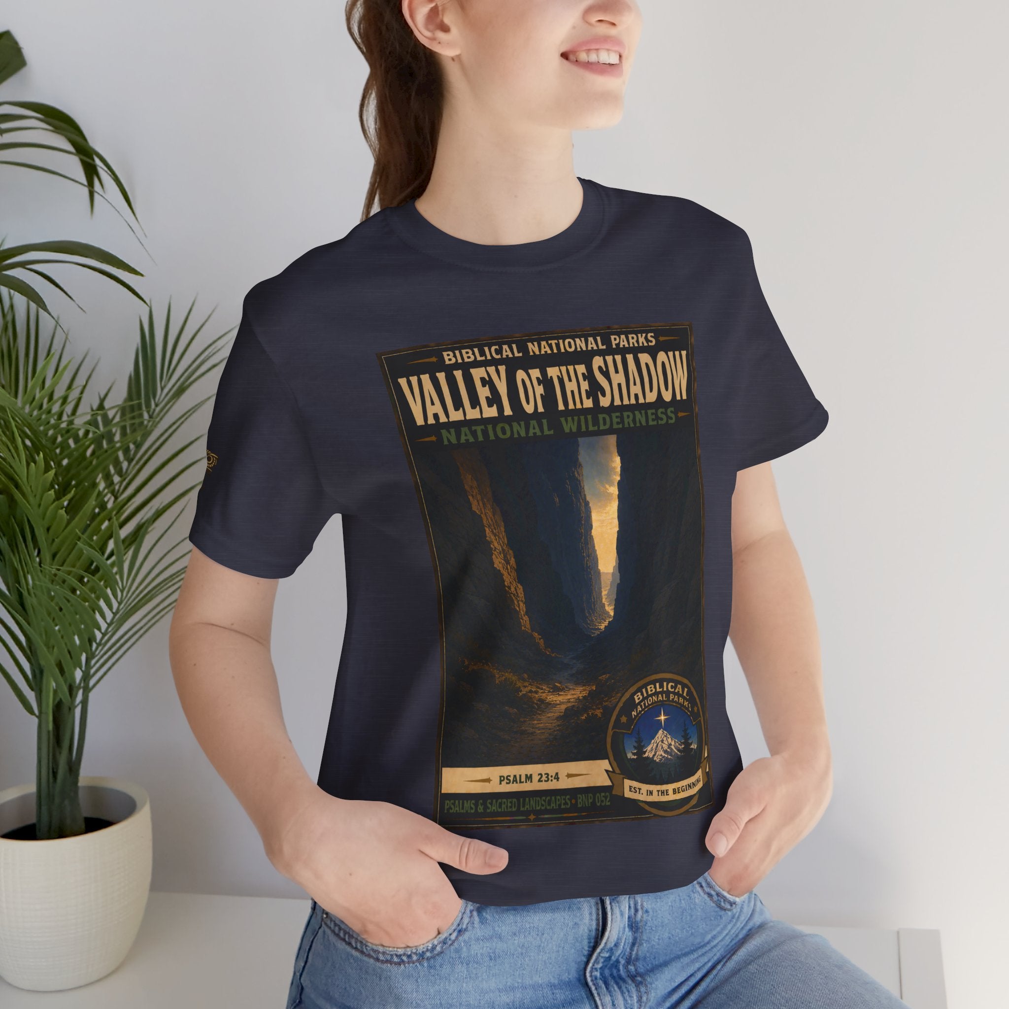 Biblical National Parks Collection IX- #052/054 -Psalms & Sacred Landscapes | Psalm 23:4 | Vintage nature poster Tee | Biblical national parks graphic shirt