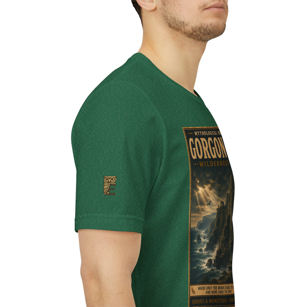 Mythological National Parks Collection III- #019-028 - Heros & Monsters | Vintage nature poster Tee | Mythological National Parks graphic shirt