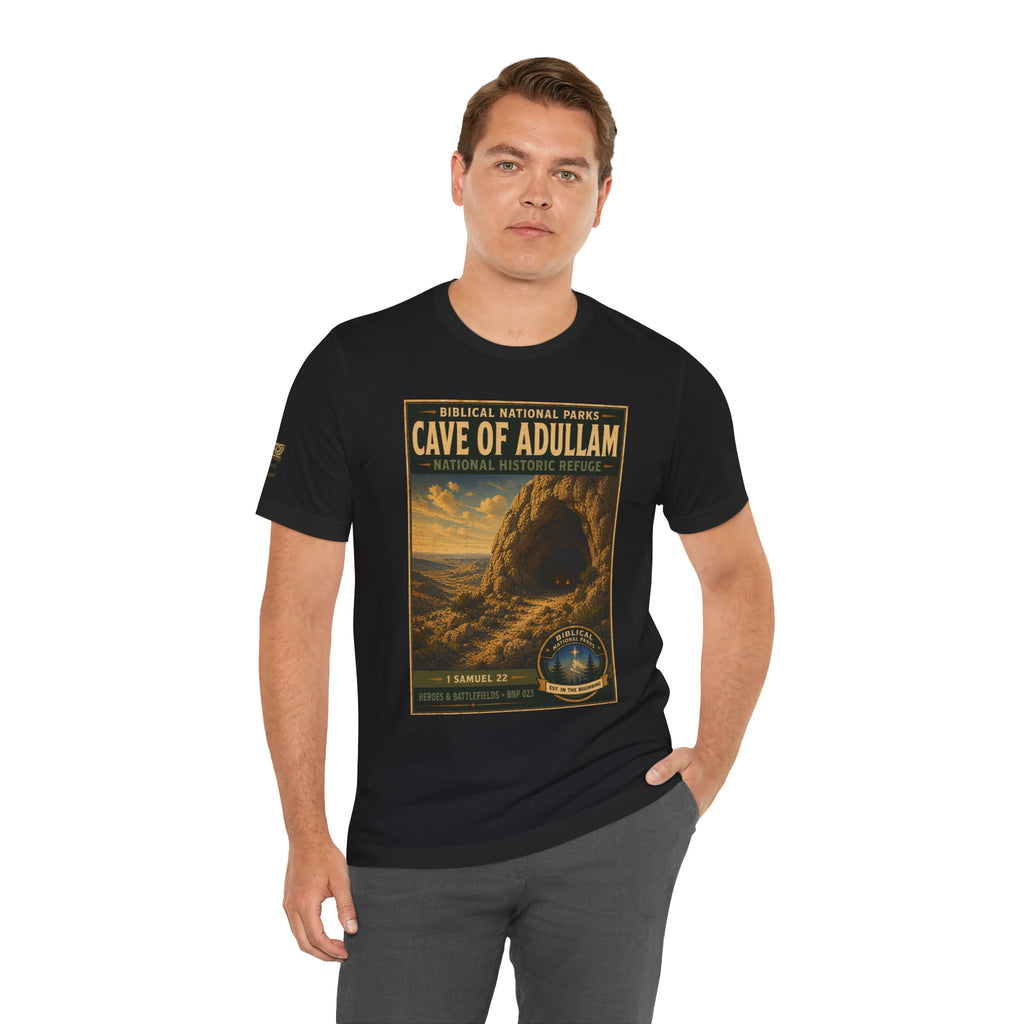 Biblical National Parks Collection IV- Heros & Battlefields #023/023 1 Samuel 22 | Vintage nature poster Tee | Biblical national parks graphic shirt