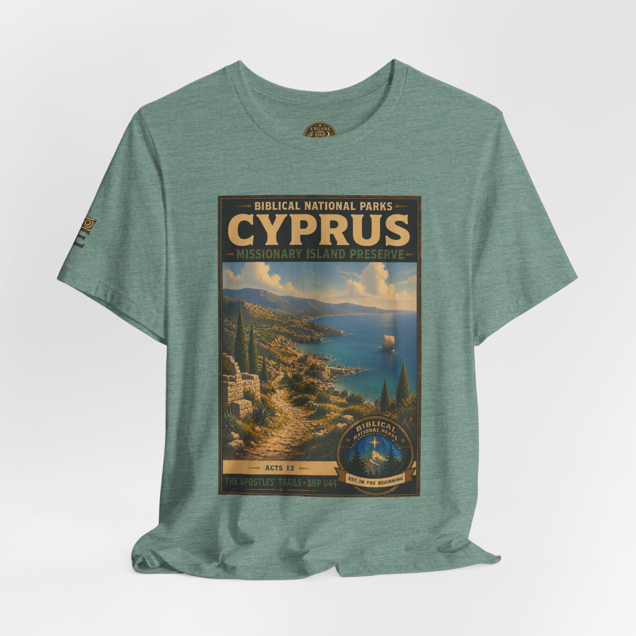 Biblical National Parks Collection VIII- The Apostles' Trails #044/049 | Acts 13 | Vintage nature poster Tee | Biblical national parks graphic shirt