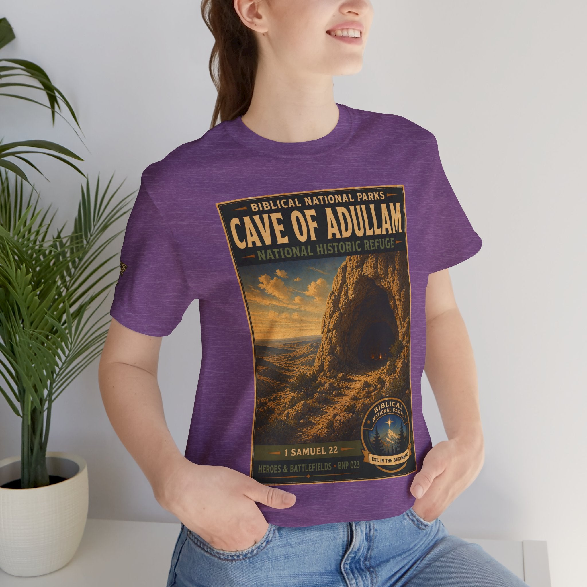 Biblical National Parks Collection IV- Heros & Battlefields #023/023 1 Samuel 22 | Vintage nature poster Tee | Biblical national parks graphic shirt
