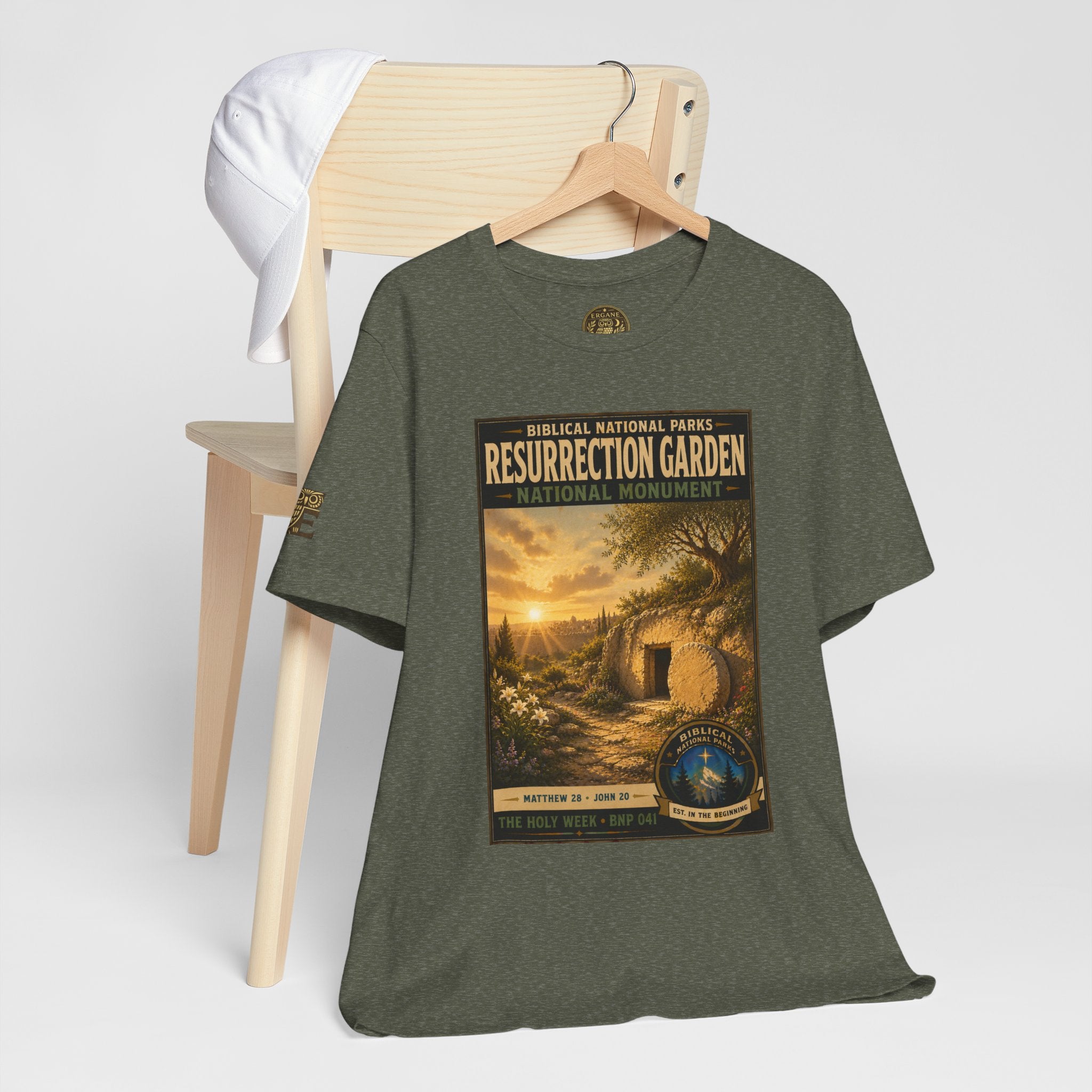 Biblical National Parks Collection VII- The Holy Week #041/041 | Matthew 28 - John 20 | Vintage nature poster Tee | Biblical national parks graphic shirt