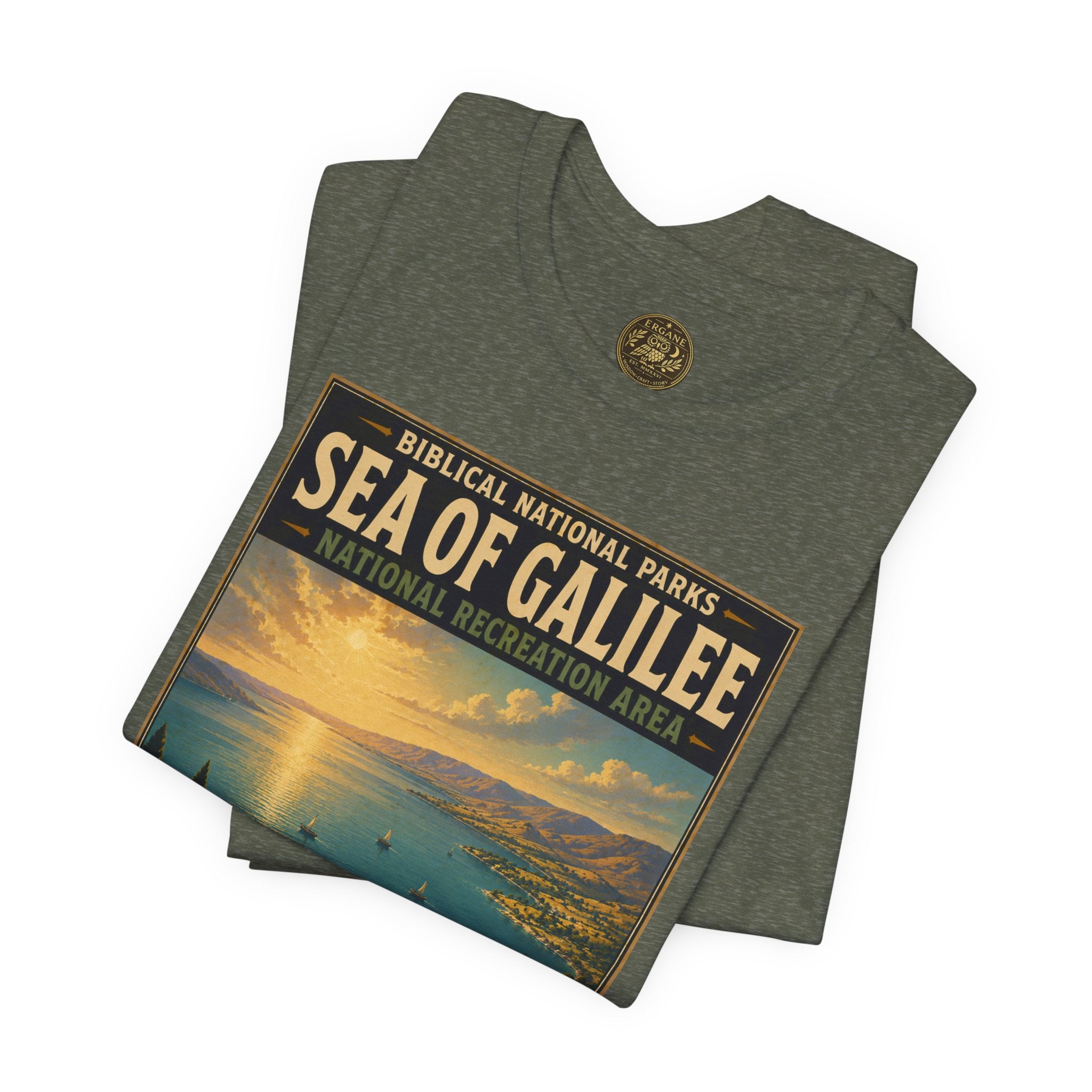 Biblical National Parks Collection VI- Galilee #031/035 Matthew 4 & Mark 1 | Vintage nature poster Tee | Biblical national parks graphic shirt