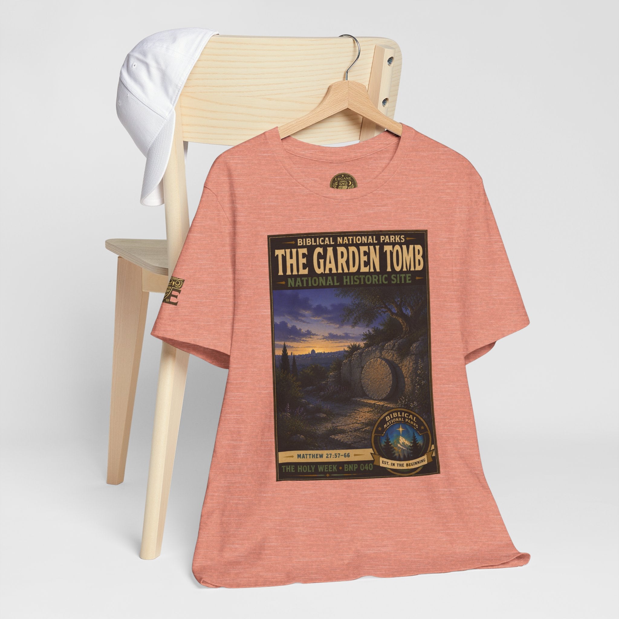 Biblical National Parks Collection VII- The Holy Week #040/041 | Matthew 27: 55-66 | Vintage nature poster Tee | Biblical national parks graphic shirt