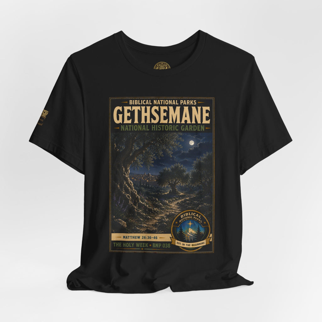Biblical National Parks Collection VII- The Holy Week #038/041 | Matthew 26: 36-46 | Vintage nature poster Tee | Biblical national parks graphic shirt
