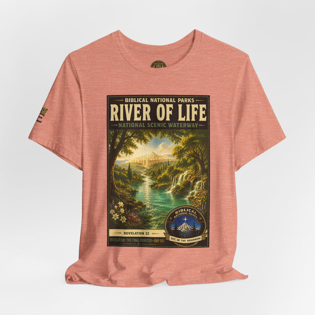 Biblical National Parks Collection X- #061/061 - Revelation: The Final Frontier | Revelation 22 | Vintage nature poster Tee | Biblical national parks graphic shirt 2
