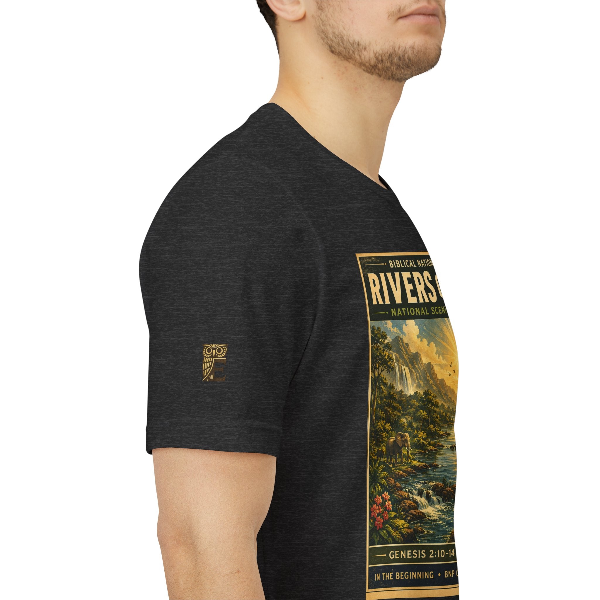 Biblical National Parks Collection I- In The Beginning #003/006 Genesis 2:10-14 | Vintage nature poster Tee | Biblical national parks graphic shirt