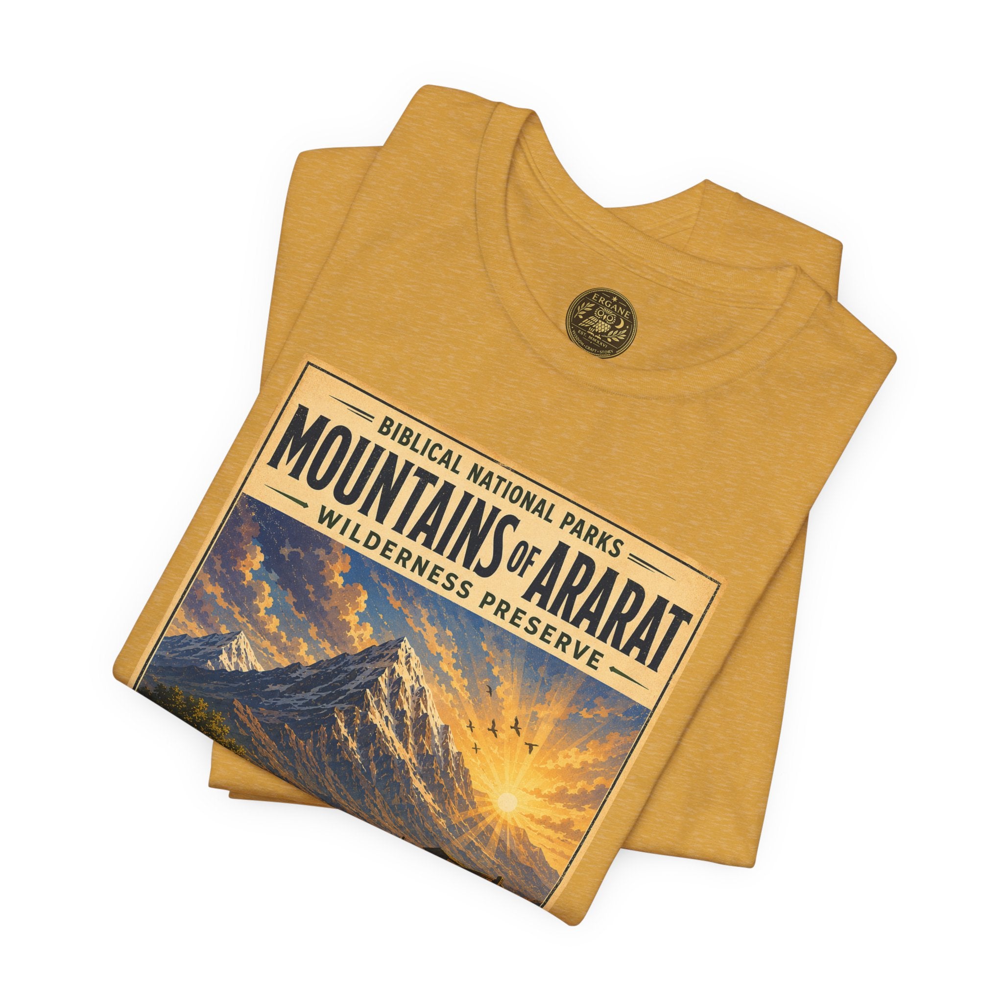 Biblical National Parks Collection I- In The Beginning #004/006 Genesis 8:4-5,17 | Vintage nature poster Tee | Biblical national parks graphic shirt