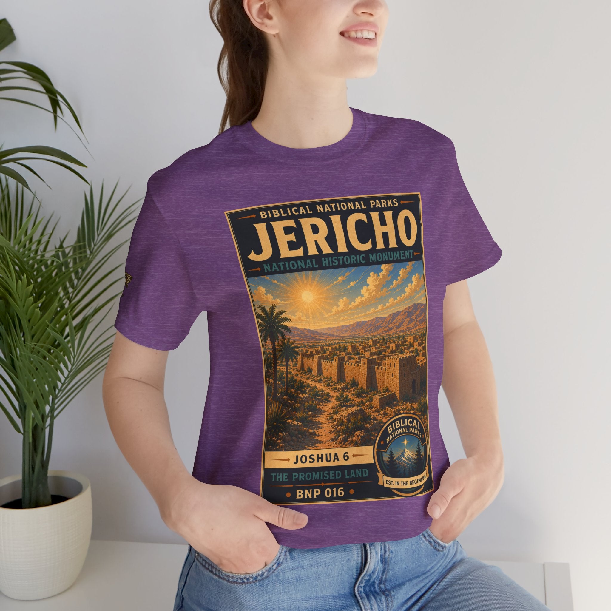 Biblical National Parks Collection III- The Promised Land #016/018 Joshua 6 | Vintage nature poster Tee | Biblical national parks graphic shirt