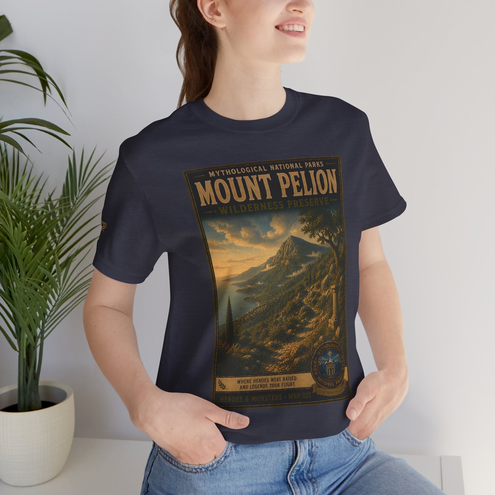 Mythological National Parks Collection III- #027-028 - Heros & Monsters | Vintage nature poster Tee | Mythological National Parks graphic shirt