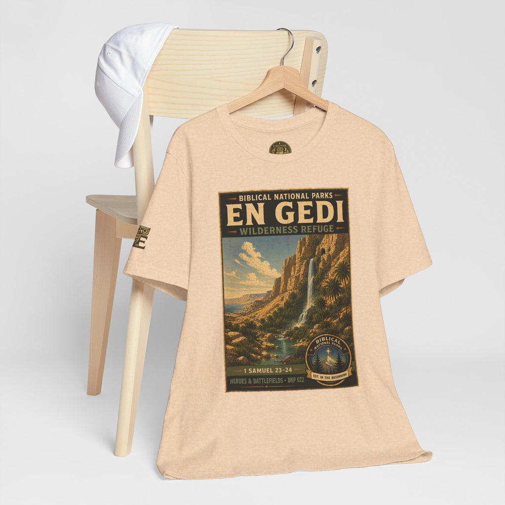 Biblical National Parks Collection IV- Heros & Battlefields #022/023 1 Samuel 23-24 | Vintage nature poster Tee | Biblical national parks graphic shirt