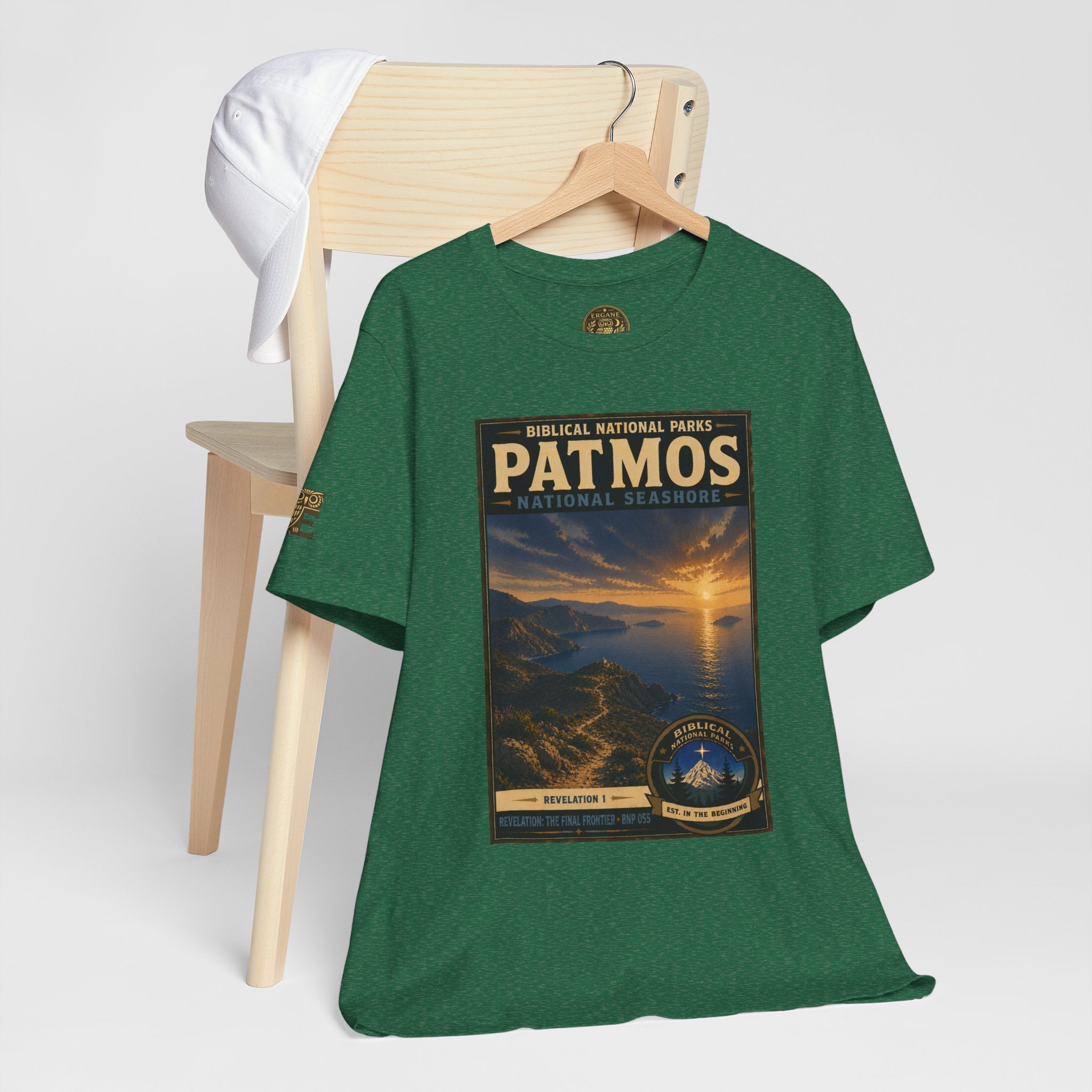 Biblical National Parks Collection X- #055/061 - Revelation: The Final Frontier | Revelation 1 | Vintage nature poster Tee | Biblical national parks graphic shirt
