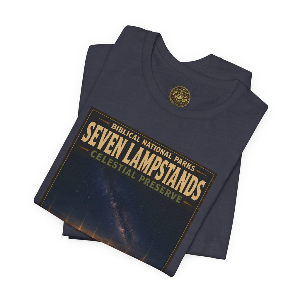 Biblical National Parks Collection X- #056/061 - Revelation: The Final Frontier | Revelation 1: 12-20 | Vintage nature poster Tee | Biblical national parks graphic shirt