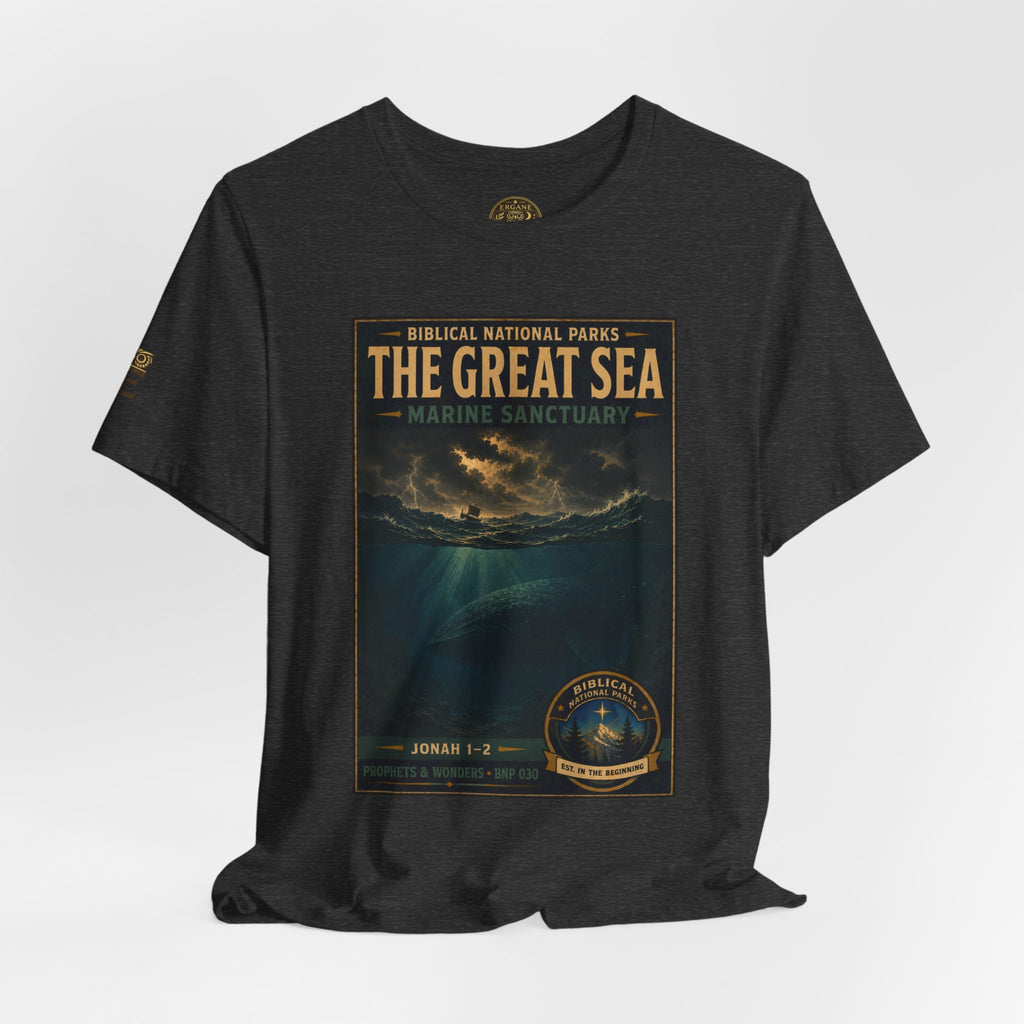 Biblical National Parks Collection V- Prophets & Wonders #030/030 Jonah 1-2 | Vintage nature poster Tee | Biblical national parks graphic shirt