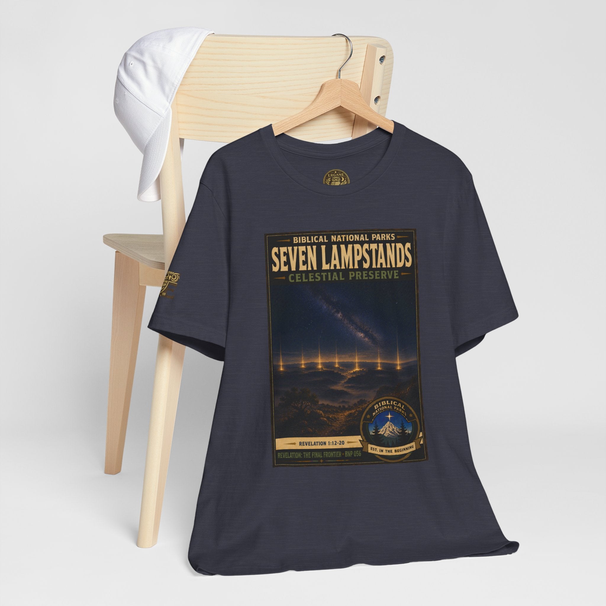 Biblical National Parks Collection X- #056/061 - Revelation: The Final Frontier | Revelation 1: 12-20 | Vintage nature poster Tee | Biblical national parks graphic shirt
