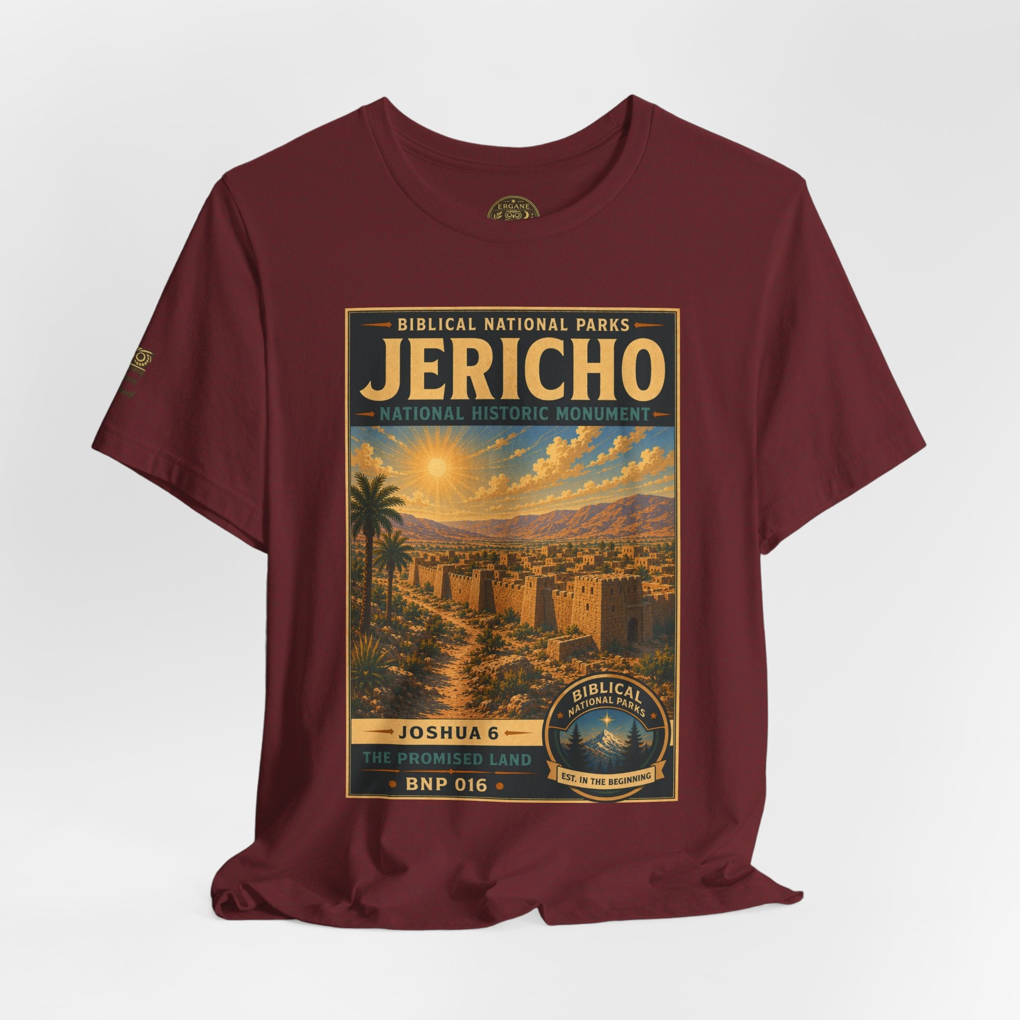 Biblical National Parks Collection III- The Promised Land #016/018 Joshua 6 | Vintage nature poster Tee | Biblical national parks graphic shirt