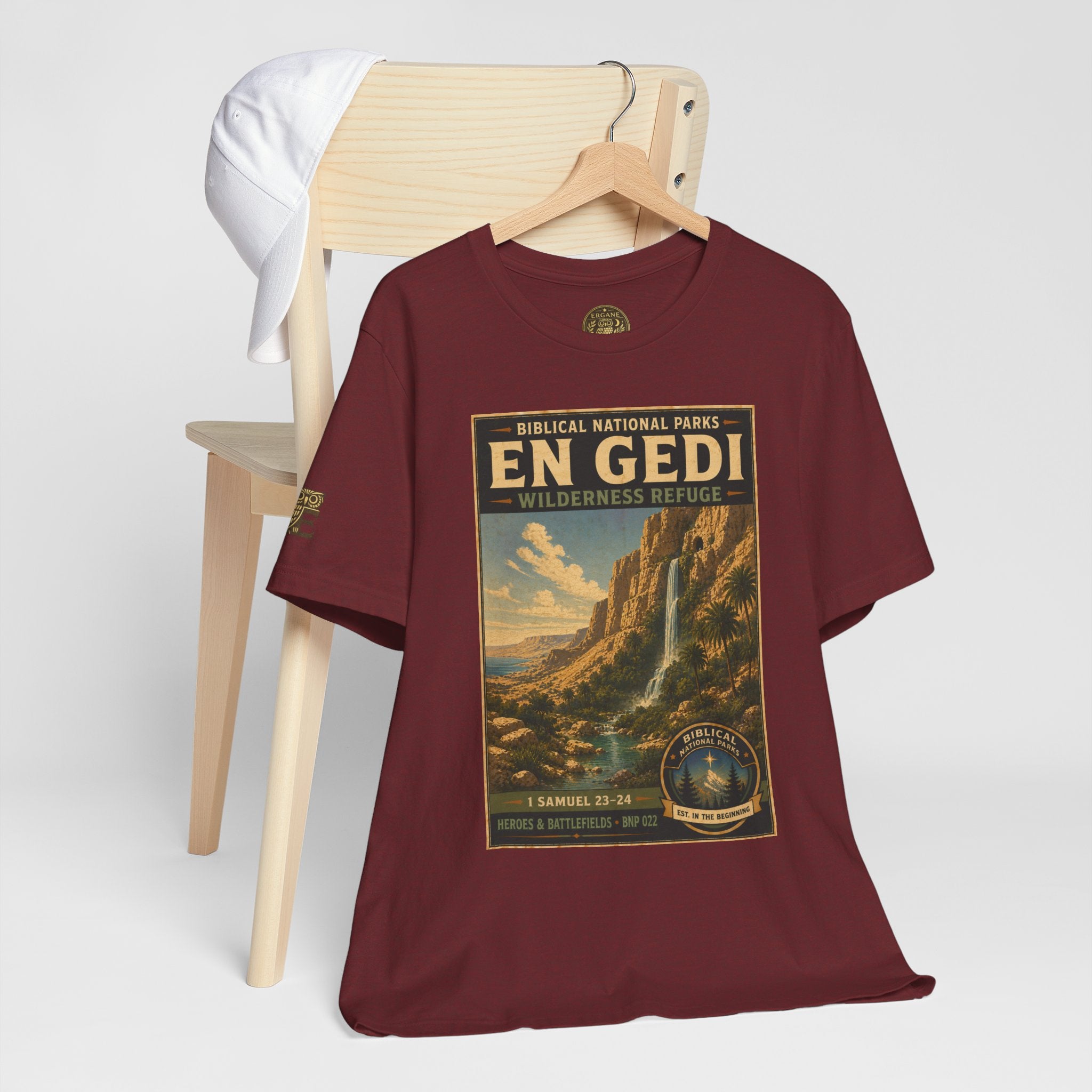 Biblical National Parks Collection IV- Heros & Battlefields #022/023 1 Samuel 23-24 | Vintage nature poster Tee | Biblical national parks graphic shirt