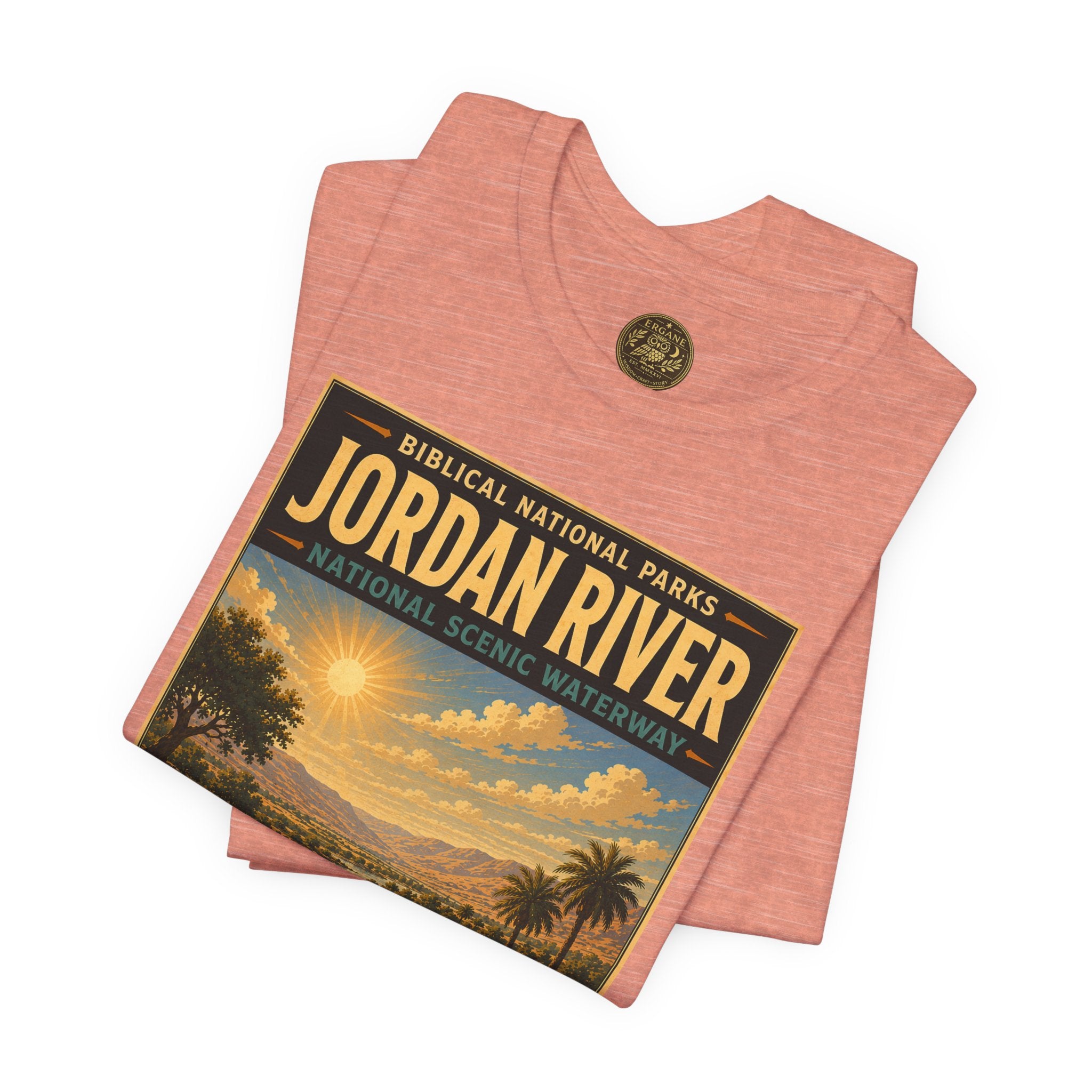 Biblical National Parks Collection III- The Promised Land #015/018 Joshua 3 | Vintage nature poster Tee | Biblical national parks graphic shirt